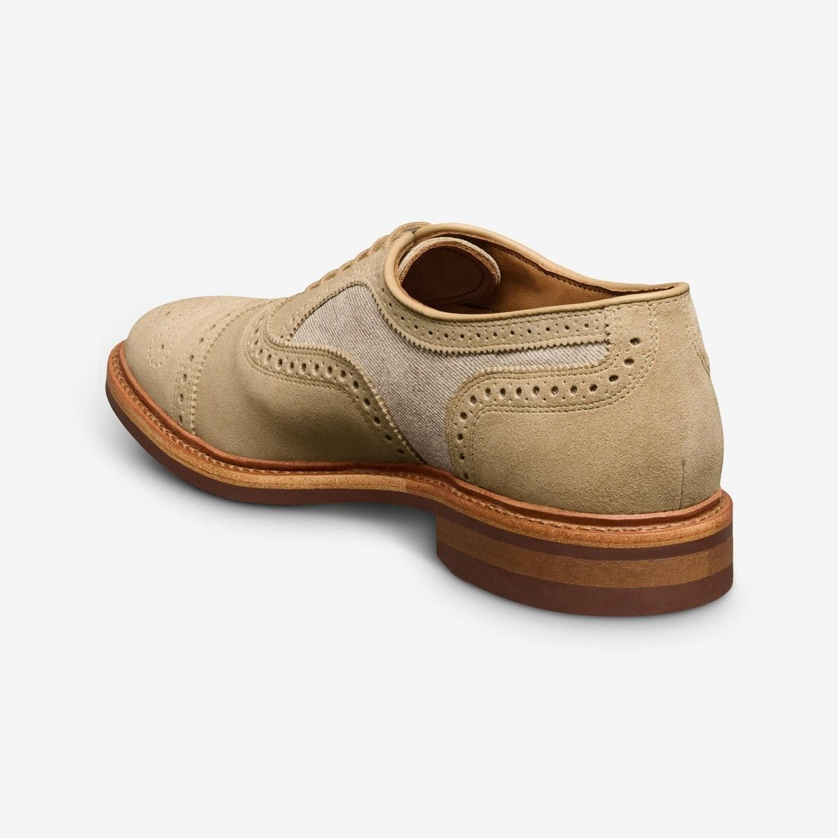 Strandmok Cap-toe Oxford with Dainite Rubber Sole - Bone Suede Mix