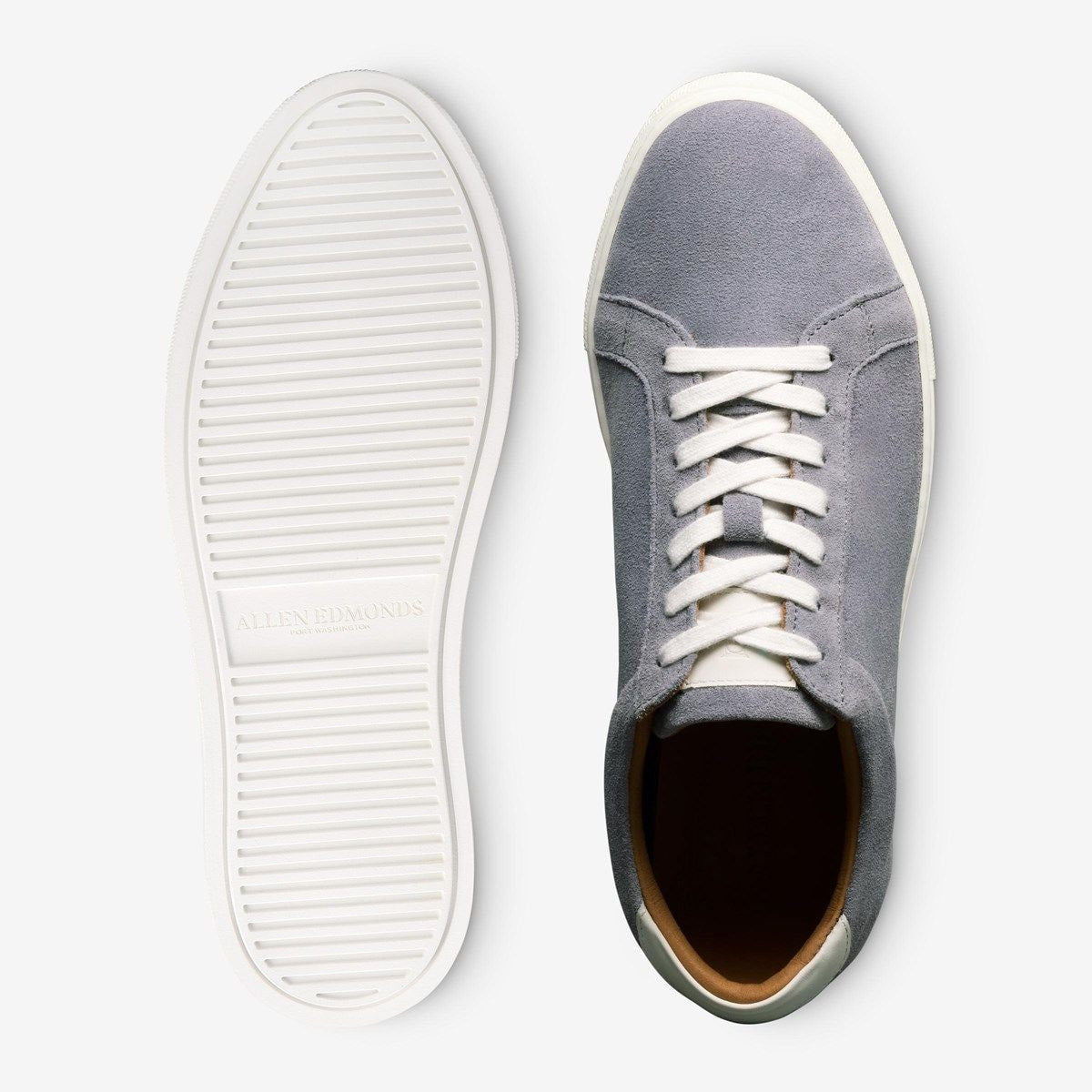 Courtside Lace-up Sneaker - Steel Blue Suede