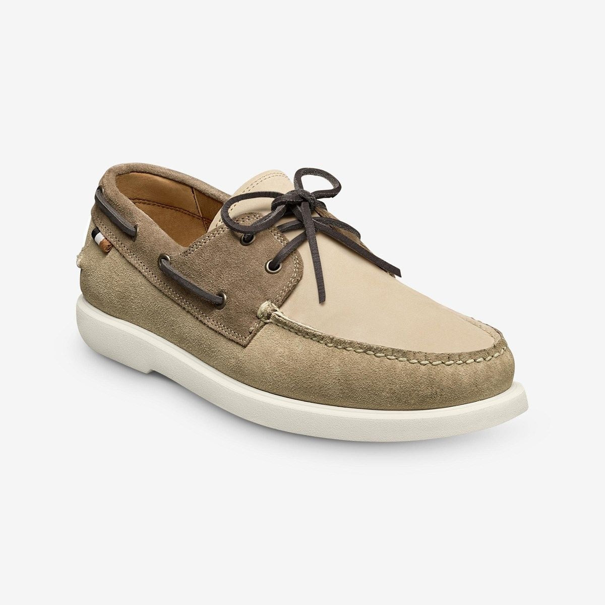 Panama Boat Shoe - Bone Tobacco Leather