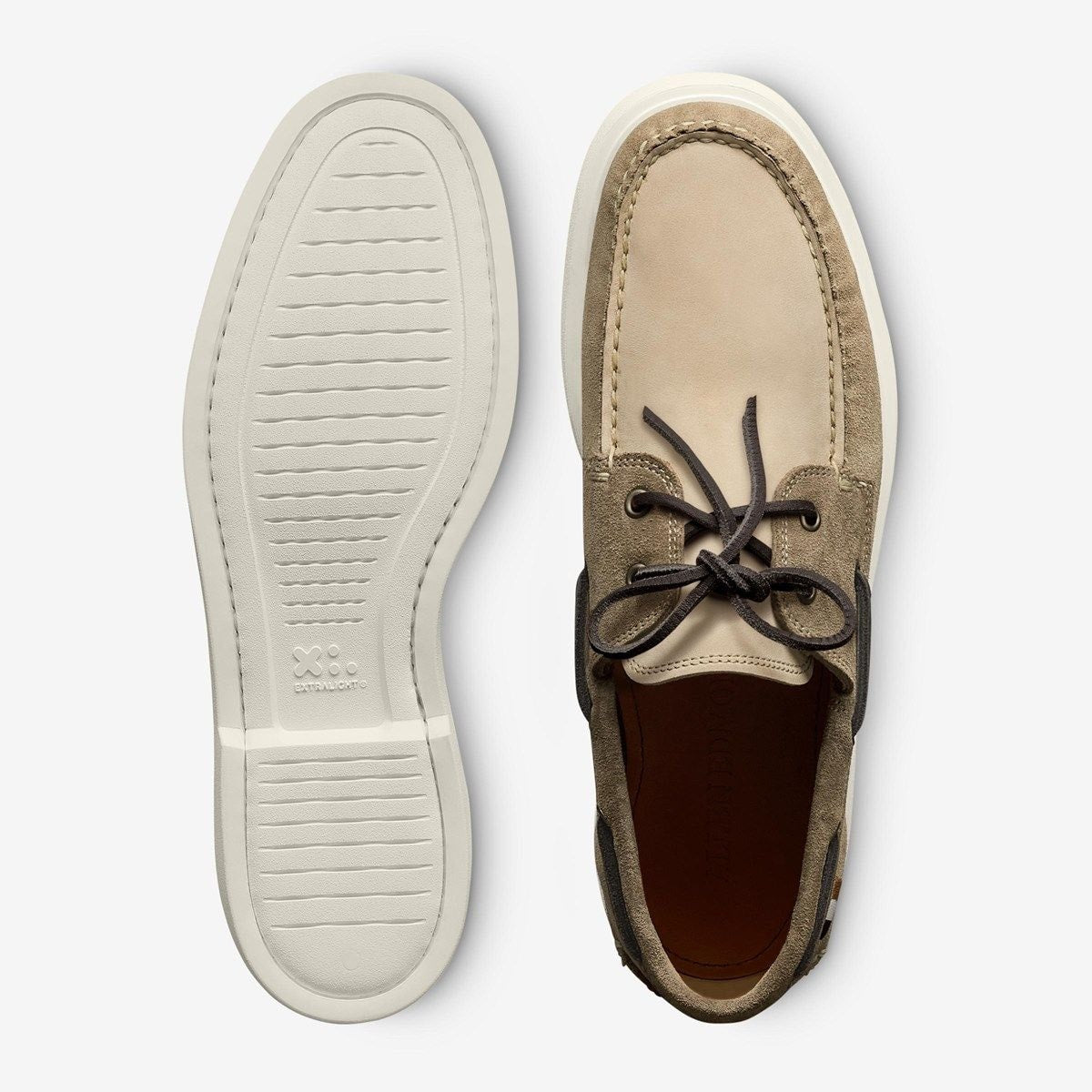 Panama Boat Shoe - Bone Tobacco Leather