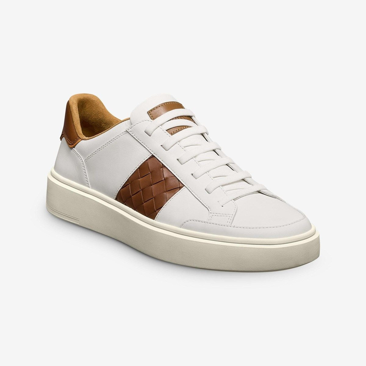 Oliver Slip-on Stretch-lace Sneaker - White Woven Luggage Leather