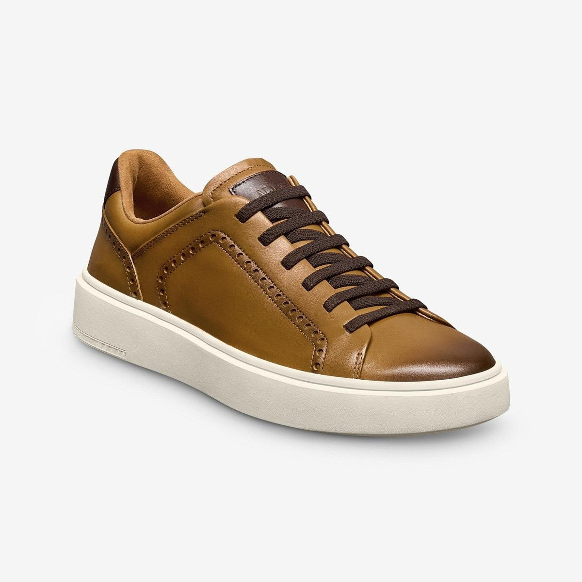 Oliver Slip-on Stretch-lace Brogue Sneaker - Walnut Leather