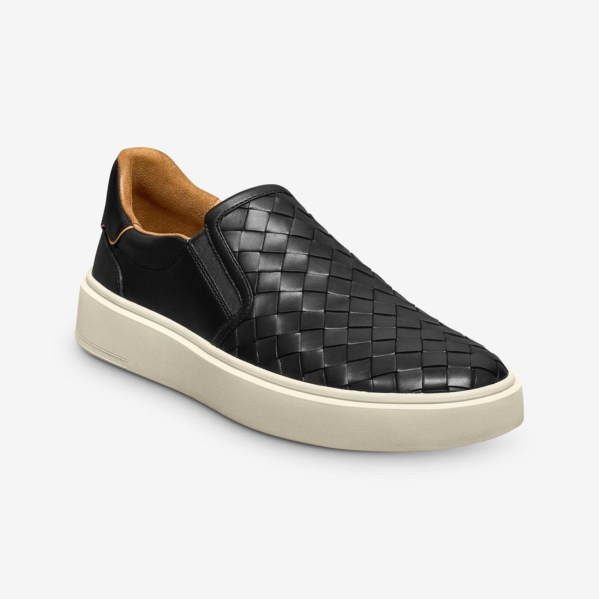 Oliver Woven Slip-on Sneaker - Black Leather
