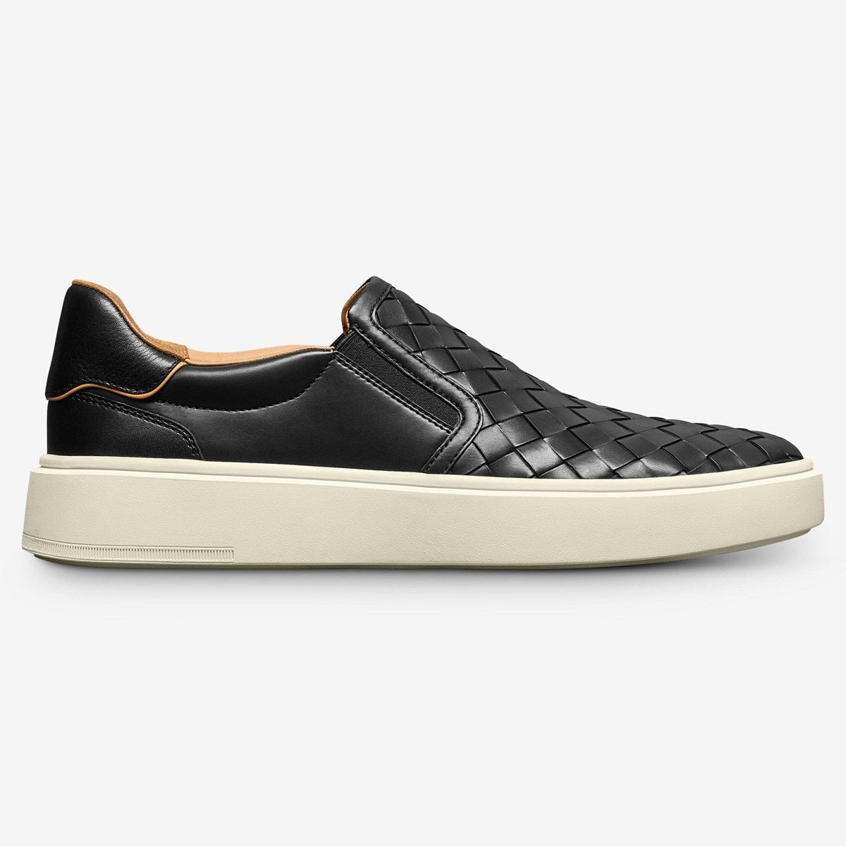 Oliver Woven Slip-on Sneaker - Black Leather