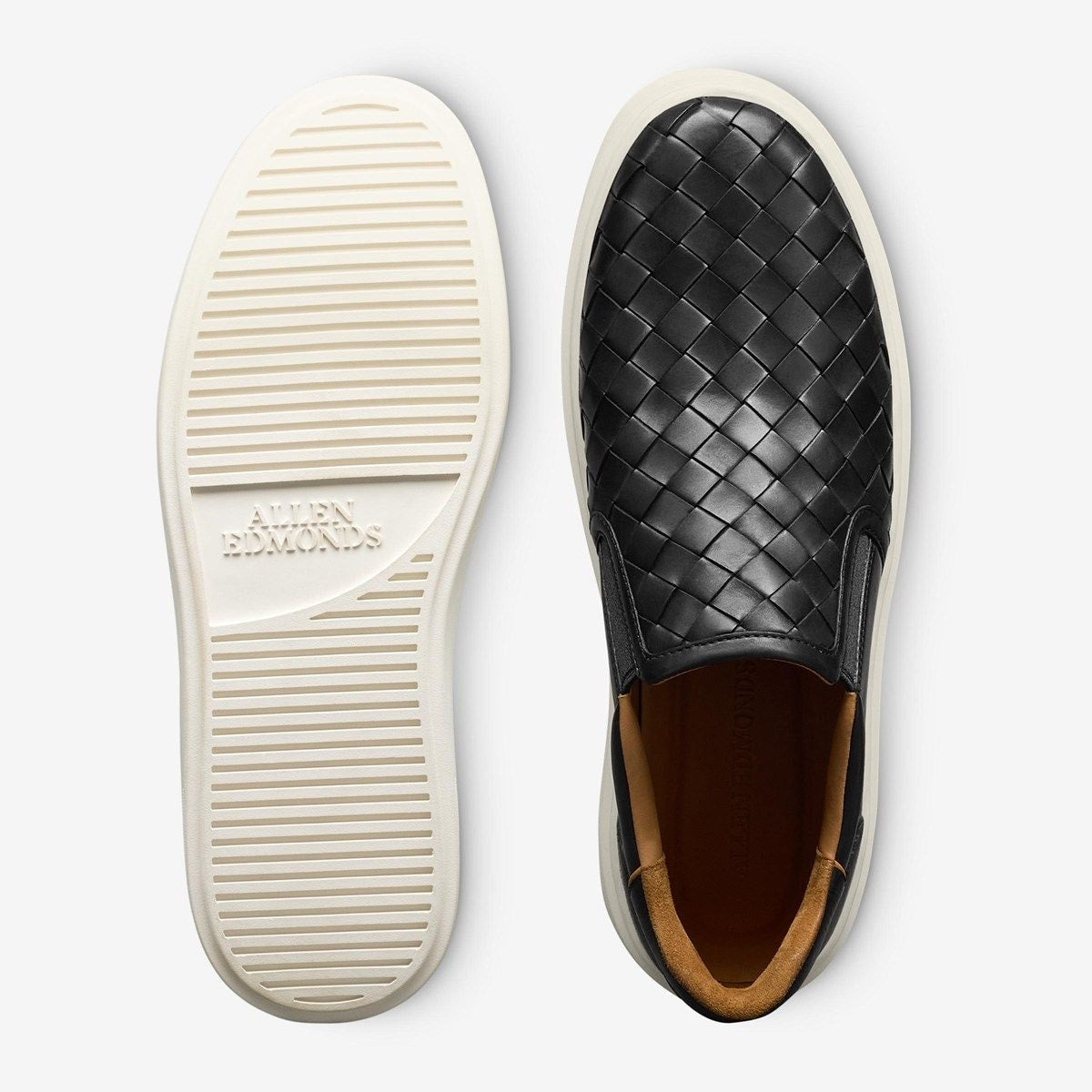 Oliver Woven Slip-on Sneaker - Black Leather