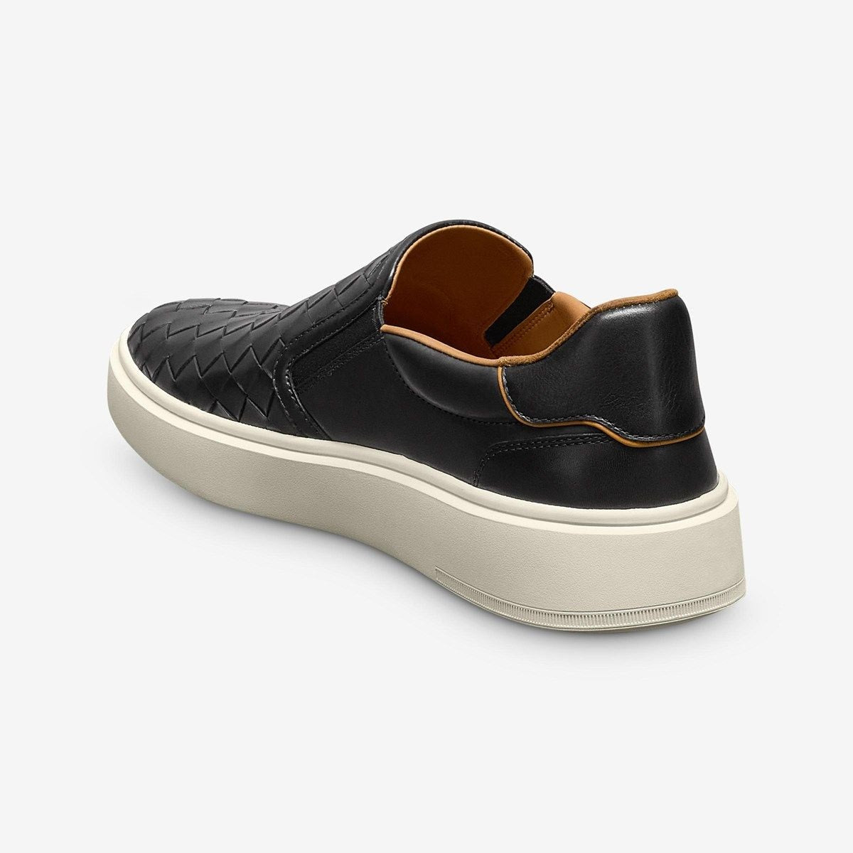 Oliver Woven Slip-on Sneaker - Black Leather