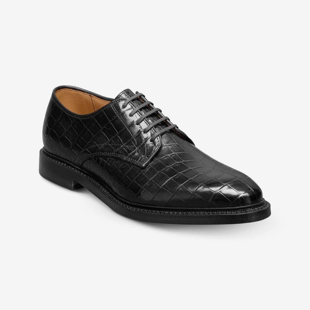 Maxwell Reserve Plain-toe Derby Dress Shoe - Black Genuine Crocodile