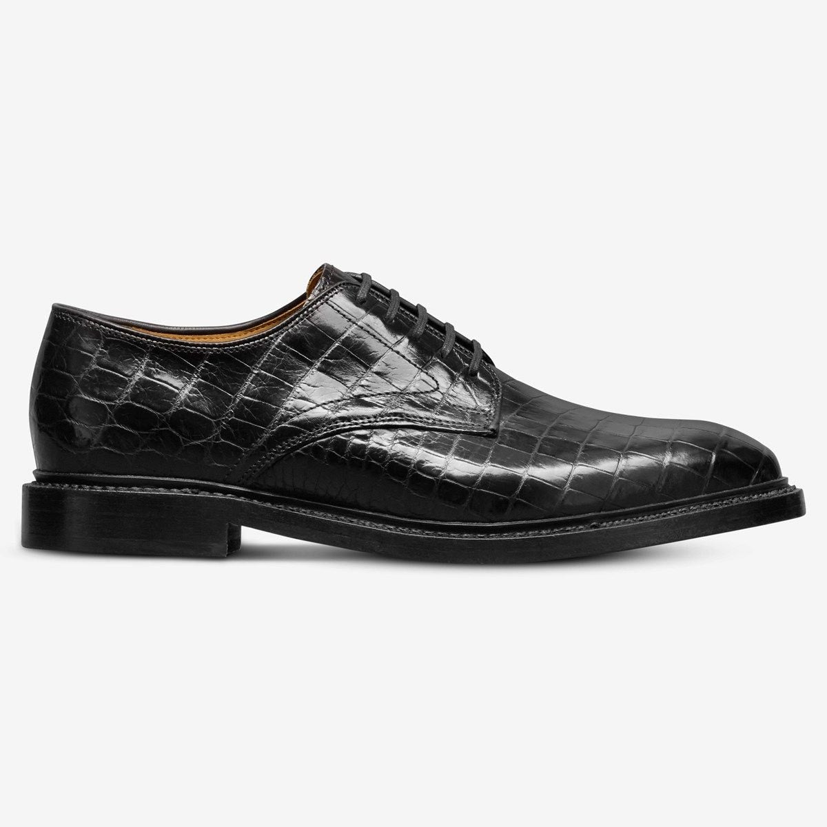 Maxwell Reserve Plain-toe Derby Dress Shoe - Black Genuine Crocodile