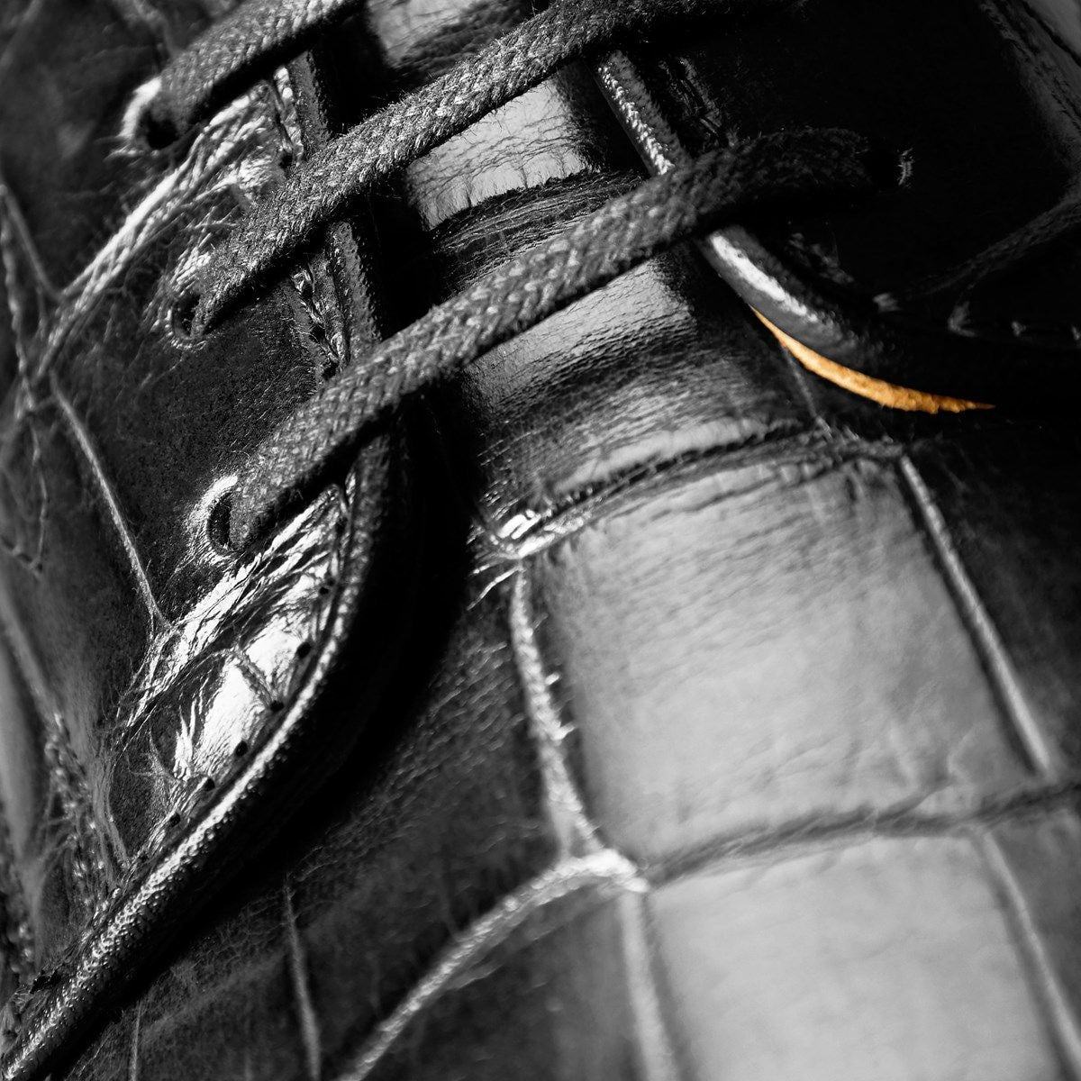 Maxwell Reserve Plain-toe Derby Dress Shoe - Black Genuine Crocodile