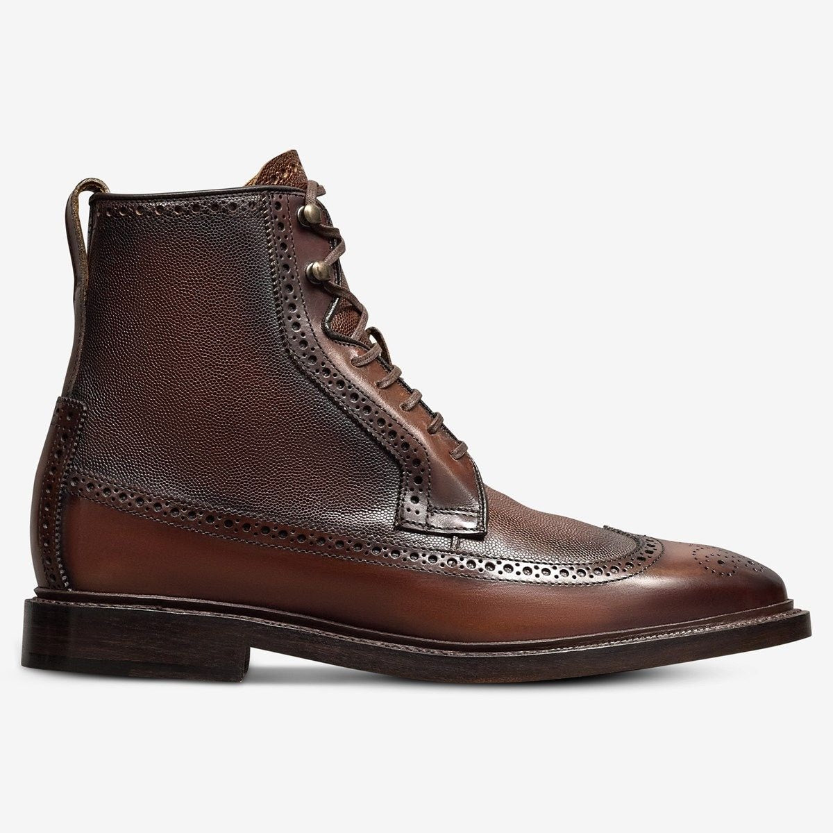 Maddox Reserve Wingtip Dress Boot - Chili Caviar Grain Leather