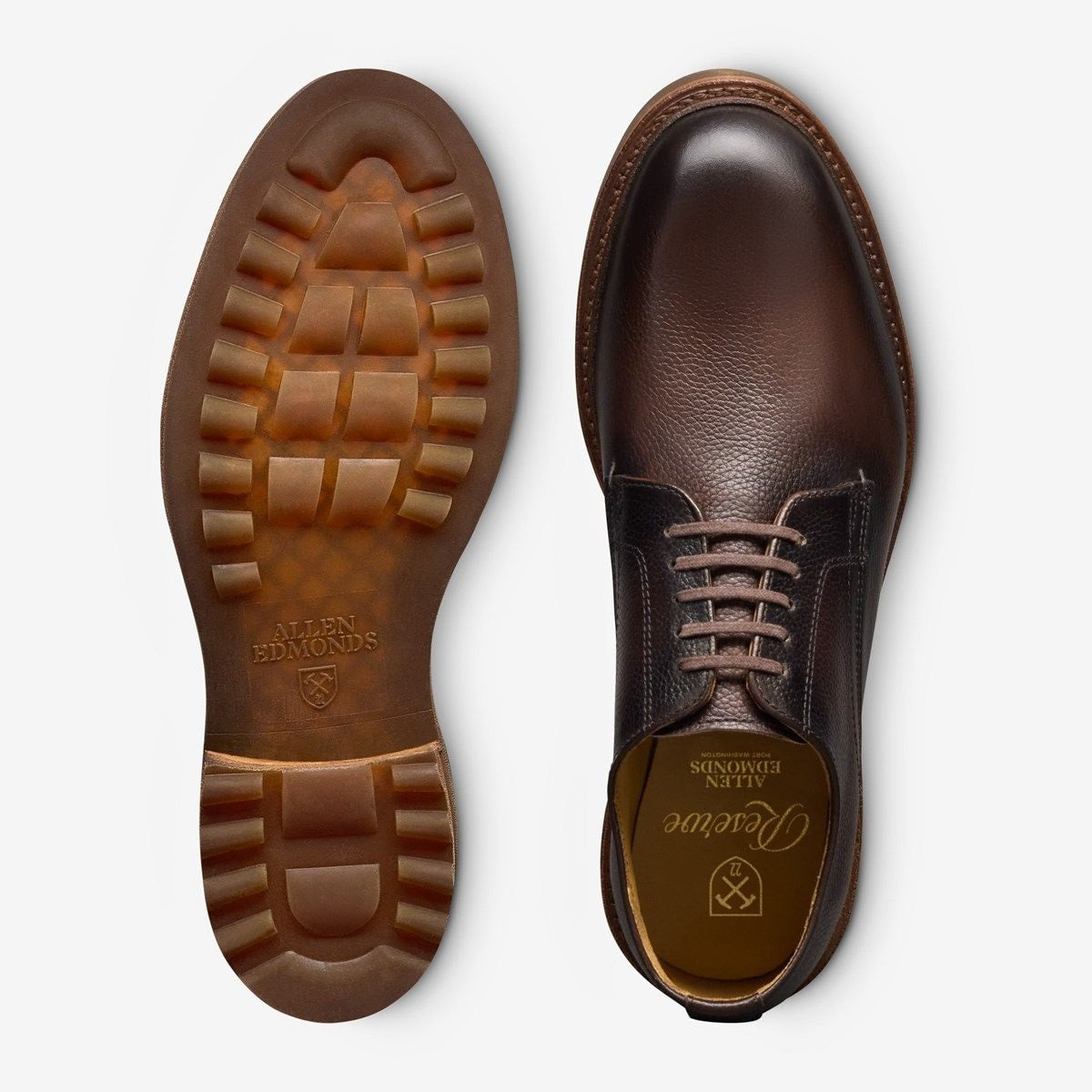 Noah Reserve Plain-toe Derby Dress Shoe - Dark Brown Leather