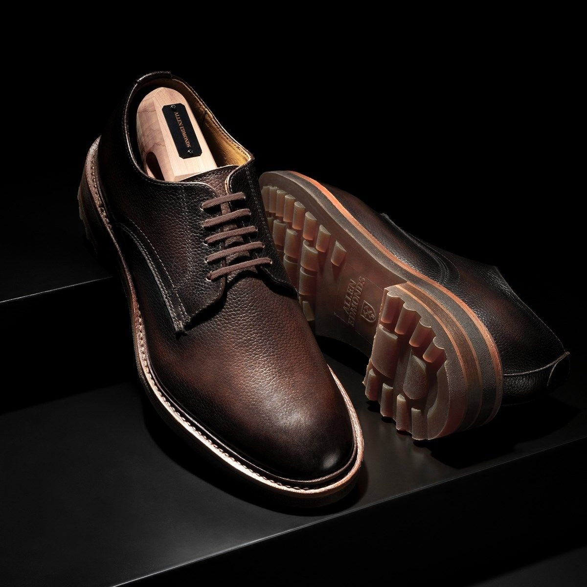 Noah Reserve Plain-toe Derby Dress Shoe - Dark Brown Leather