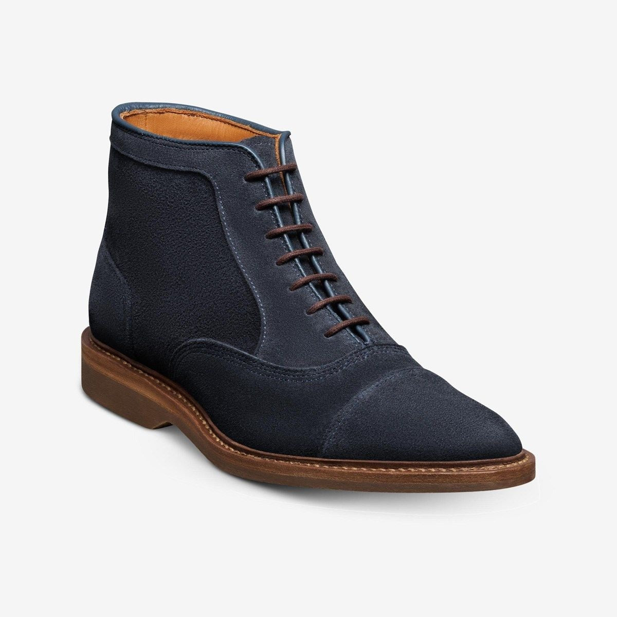 Park Avenue Verse Cap-toe Oxford Boot - Navy Suede
