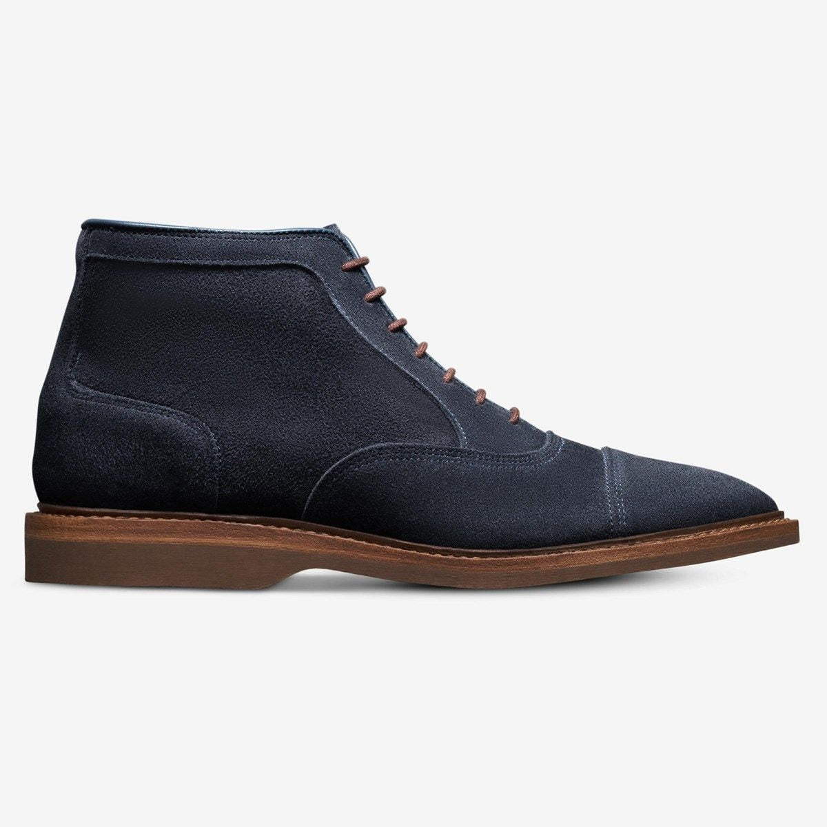Park Avenue Verse Cap-toe Oxford Boot - Navy Suede