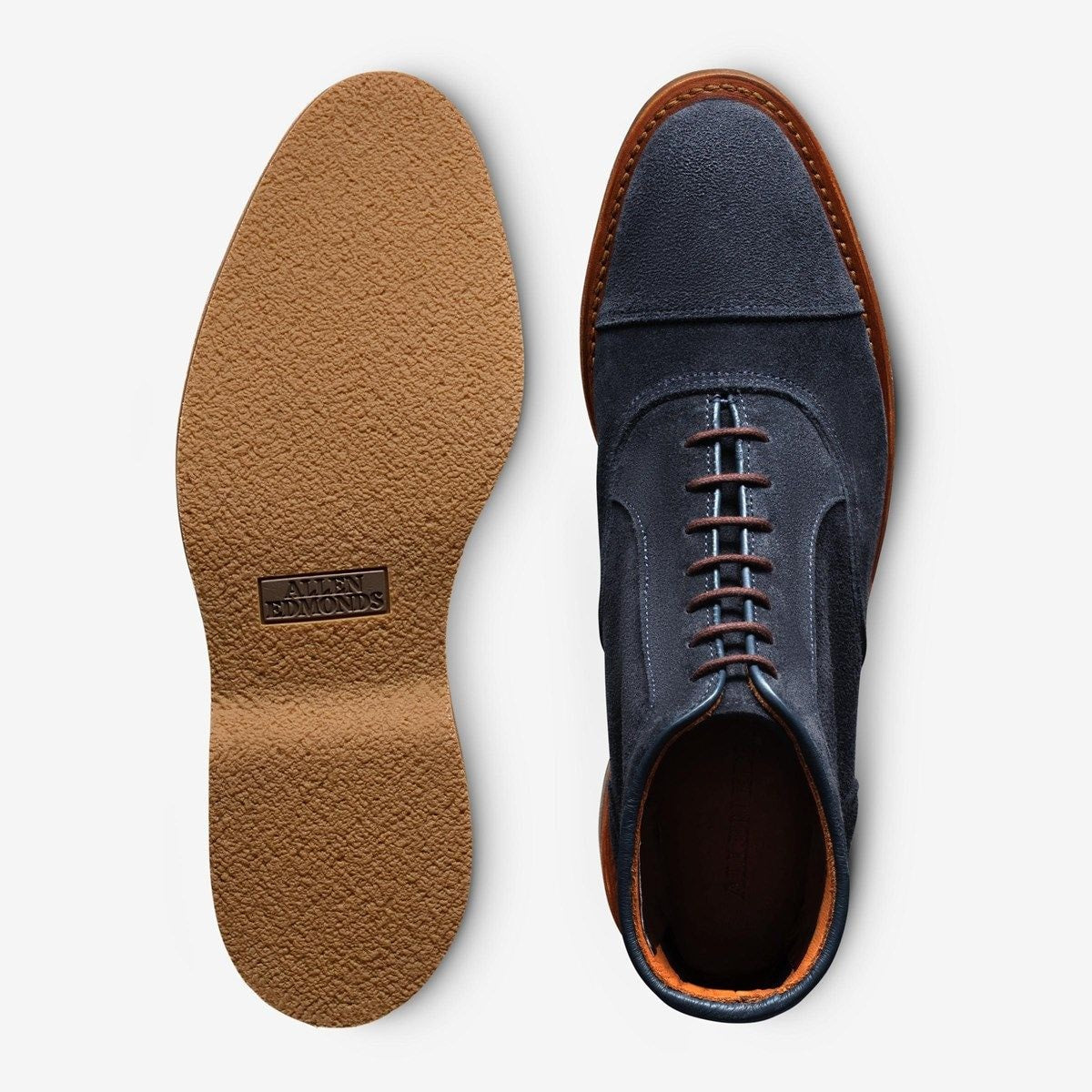 Park Avenue Verse Cap-toe Oxford Boot - Navy Suede