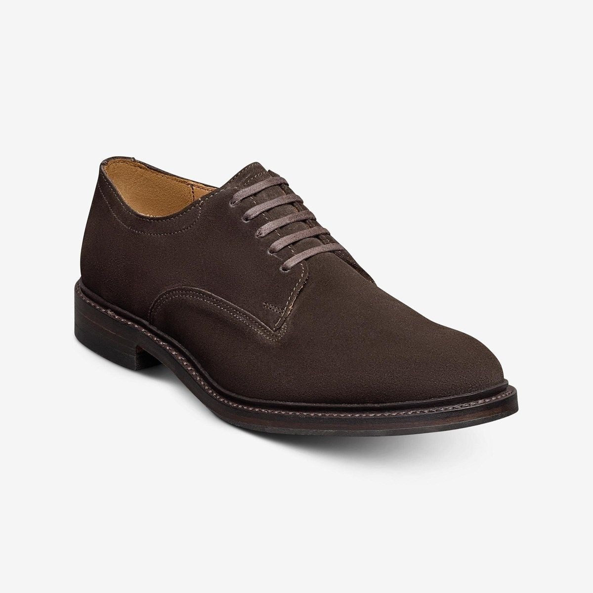 Trevor Plain-toe Derby Shoe - Bitter Chocolate Suede