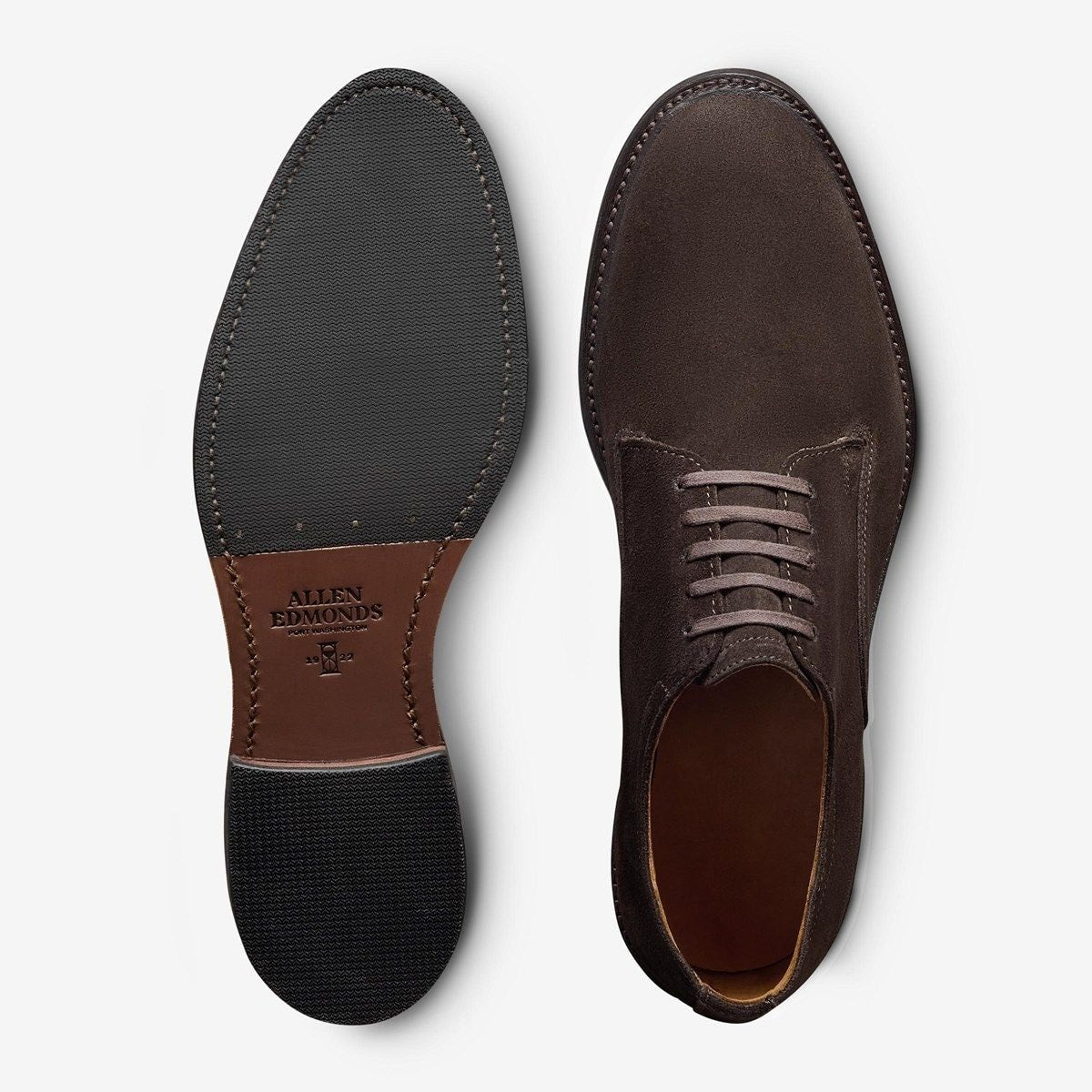 Trevor Plain-toe Derby Shoe - Bitter Chocolate Suede