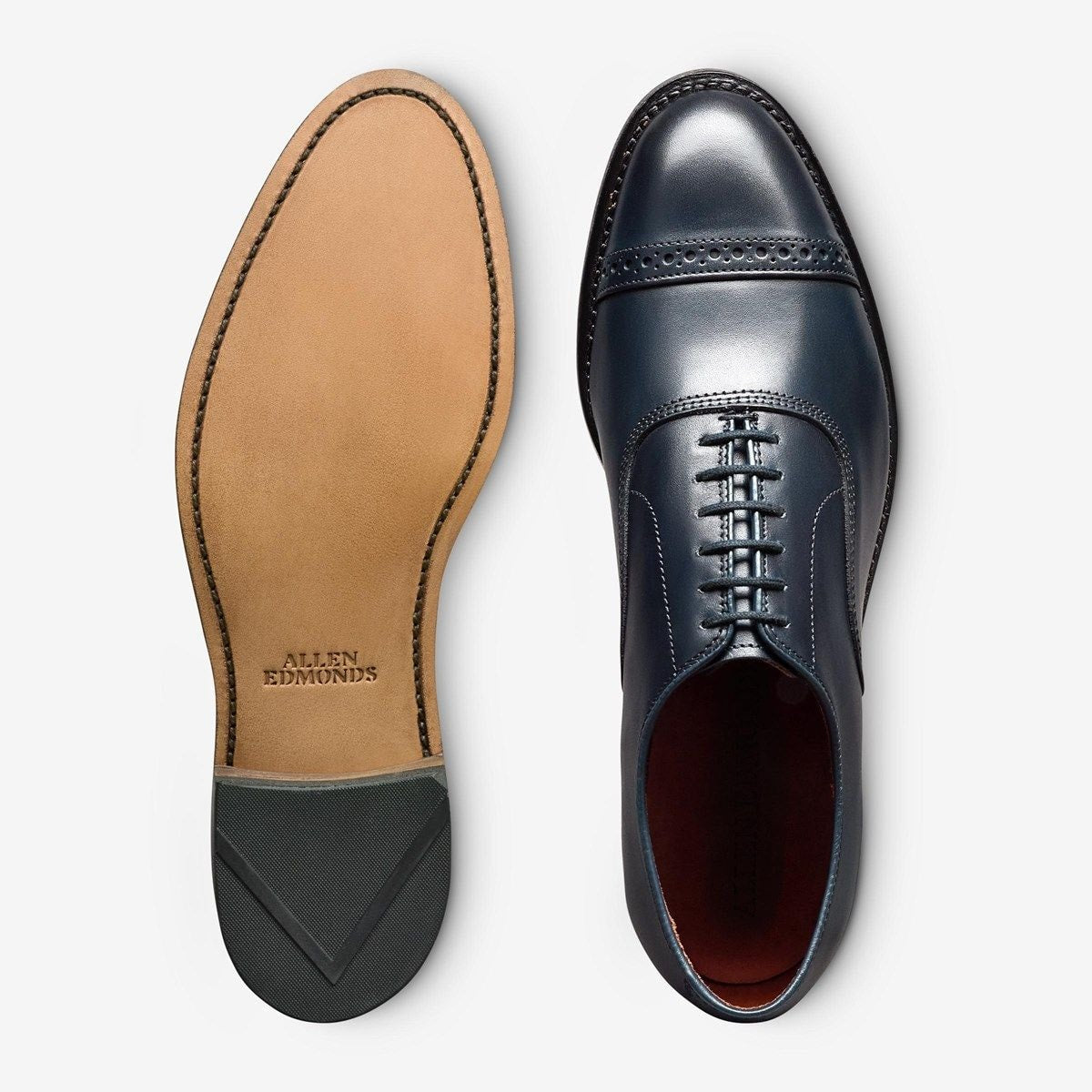 Fifth Avenue Cap-toe Oxford Dress Shoe - Navy Leather