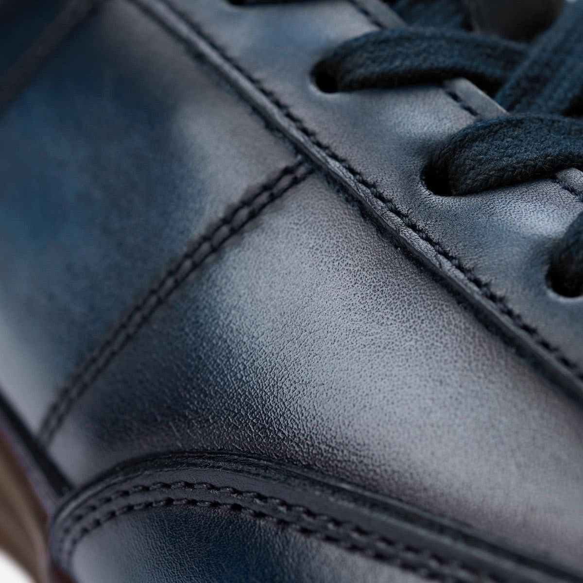 Brentwood Reserve Lace-up Sneaker - Navy Leather