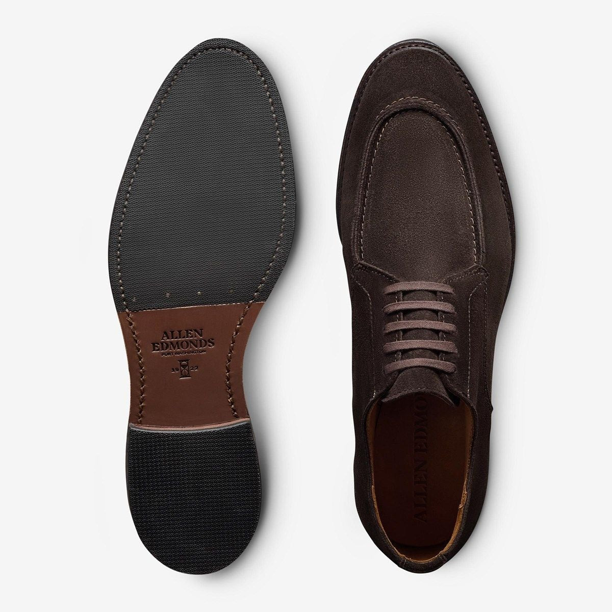 Rivington Apron-toe Derby Dress Shoe - Bitter Chocolate Suede