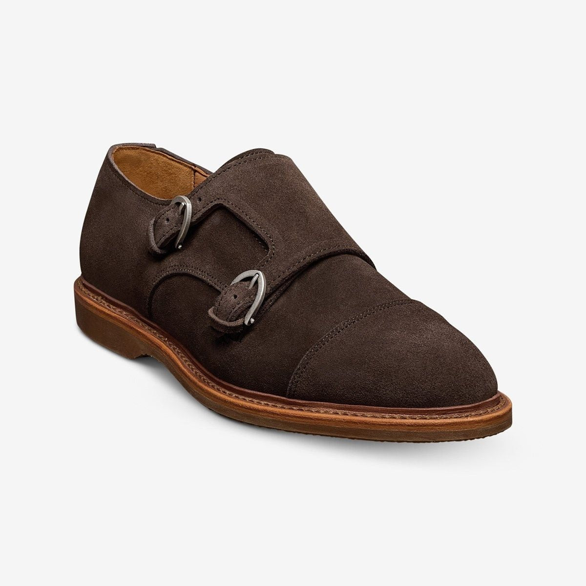 Kingston Verse Double Monk Strap Dress Shoe - Bitter Chocolate Suede