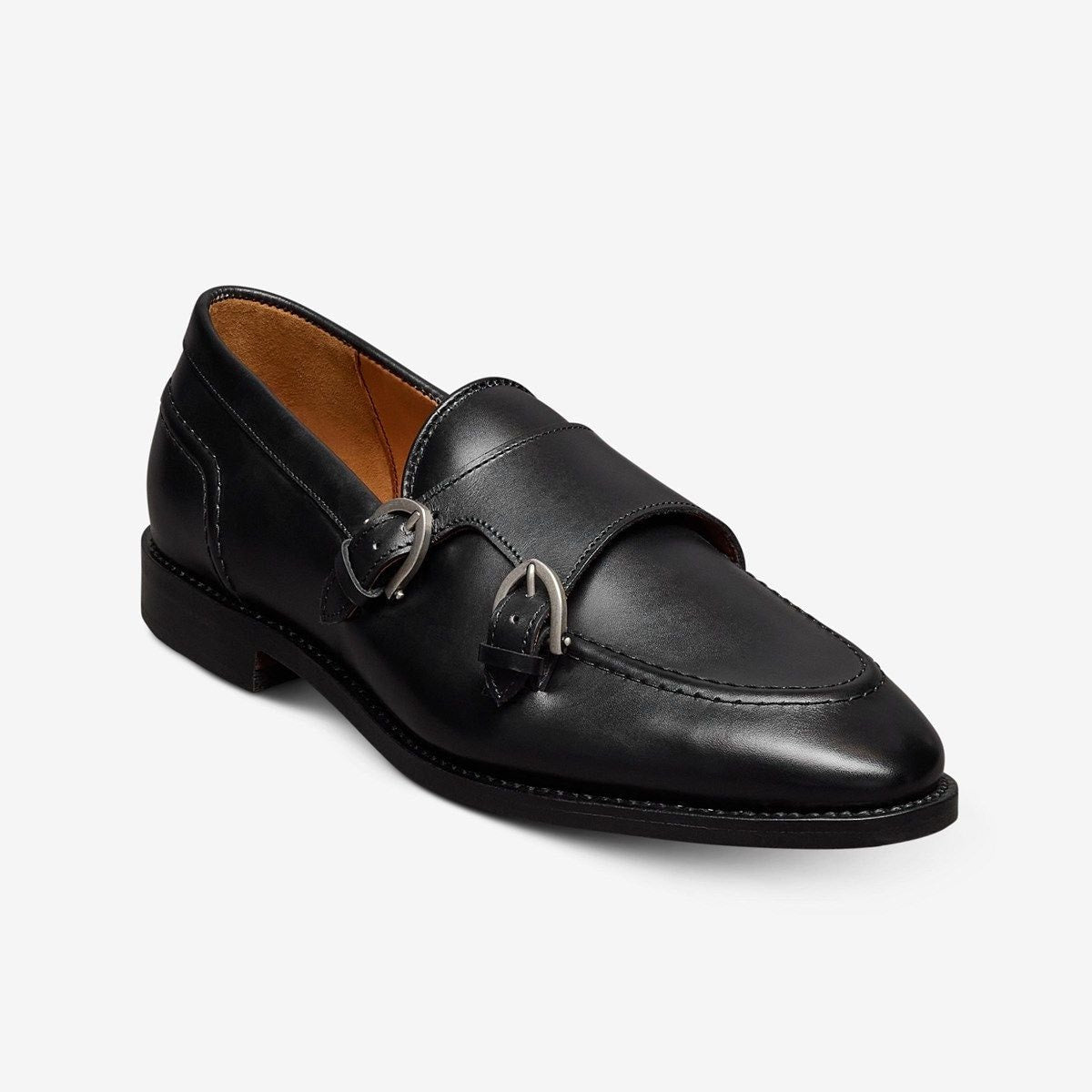 Randolph Monk Strap Dress Shoe - Black Leather