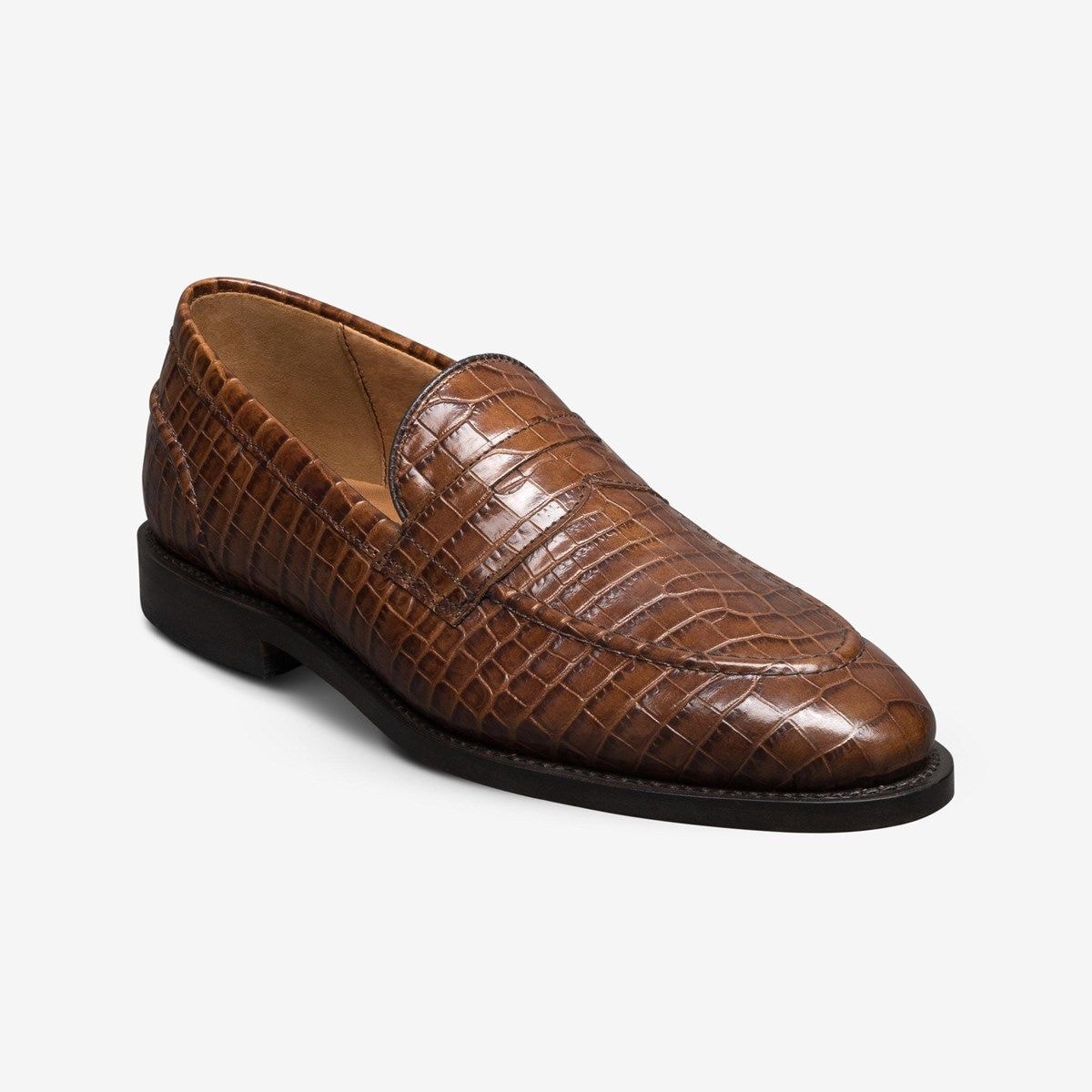 Randolph 2.0 Penny Loafer - Chili Embossed Croco Leather