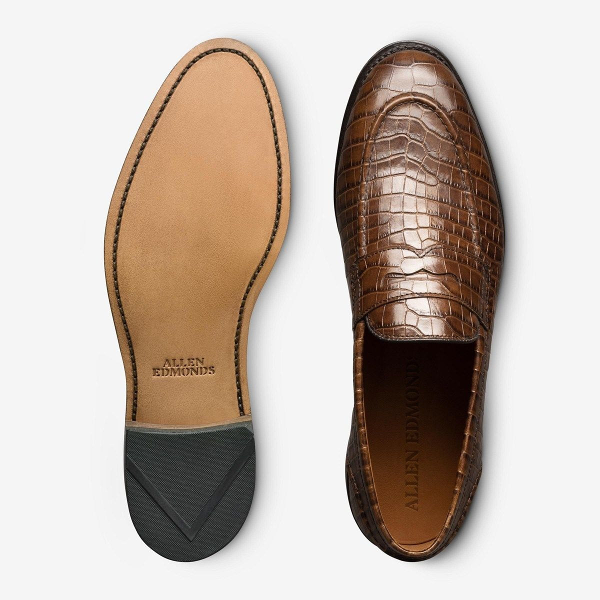 Randolph 2.0 Penny Loafer - Chili Embossed Croco Leather