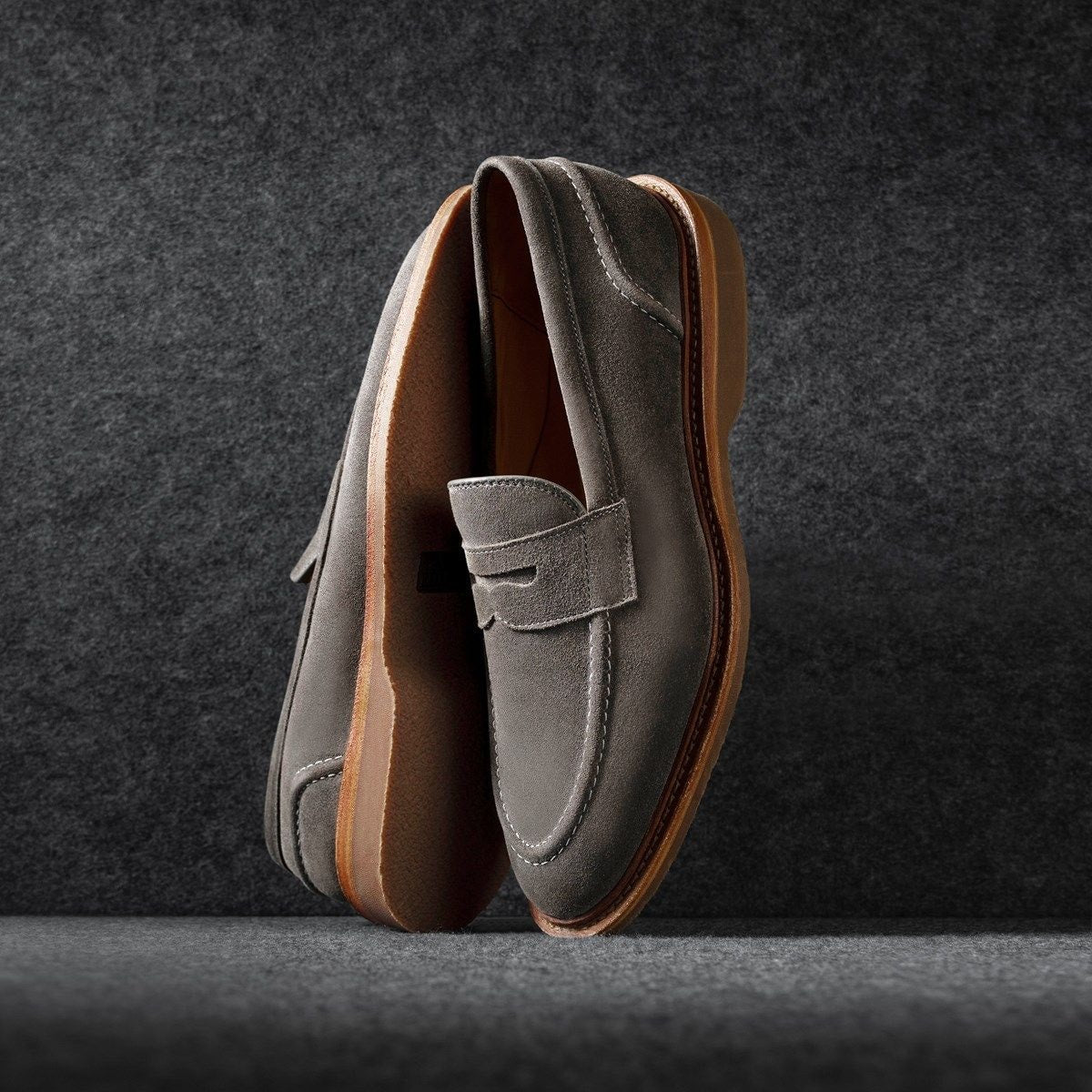 Randolph Verse Penny Loafer - Dark Grey Suede