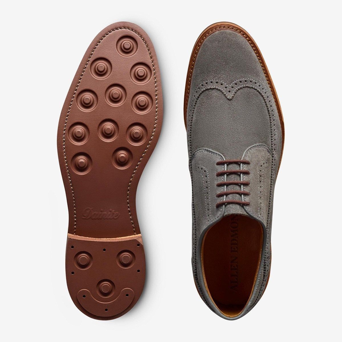 Winstonmok Wingtip Derby Dress Shoe - Grey Suede