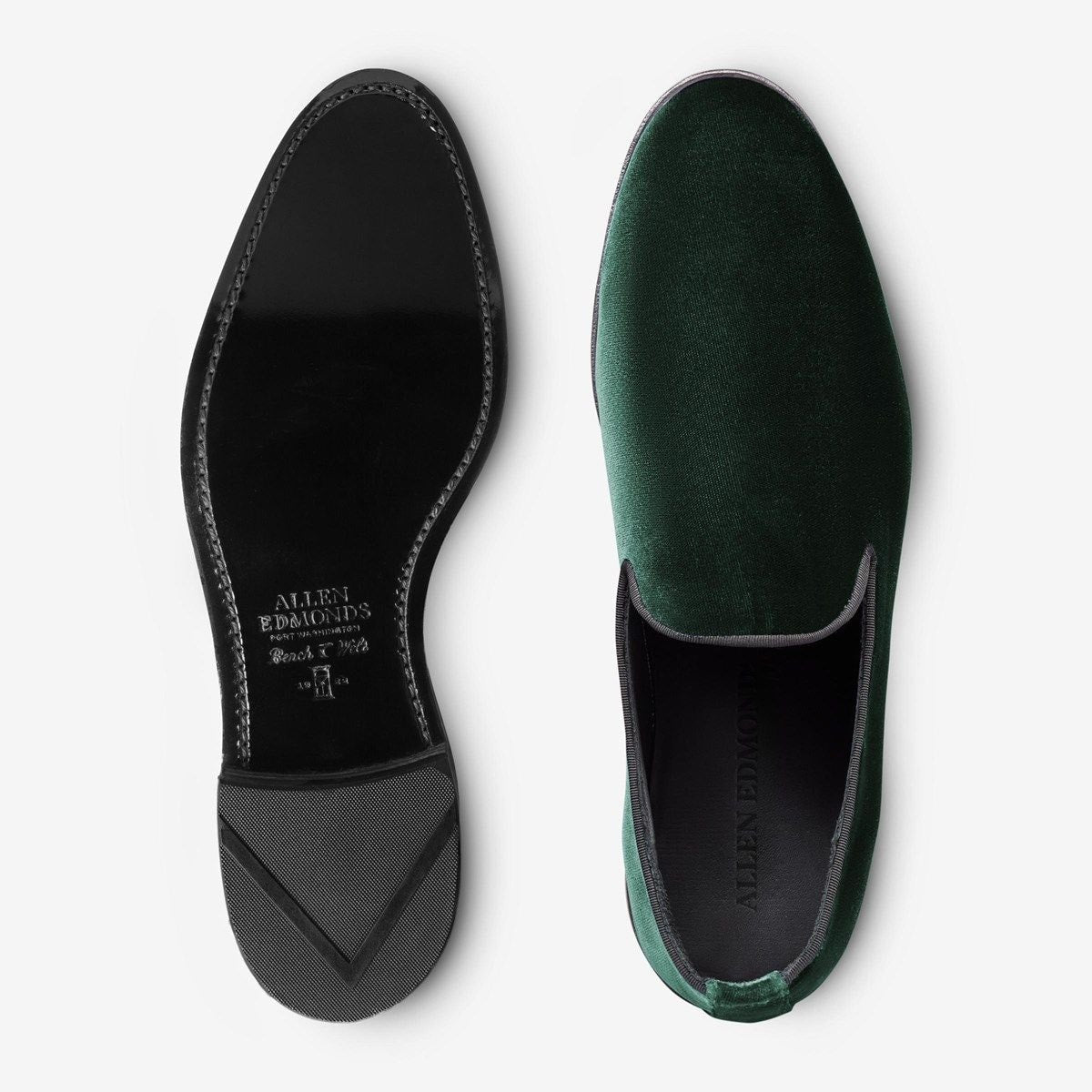 Robinson Smoking Slip-on Loafer - Green Velvet