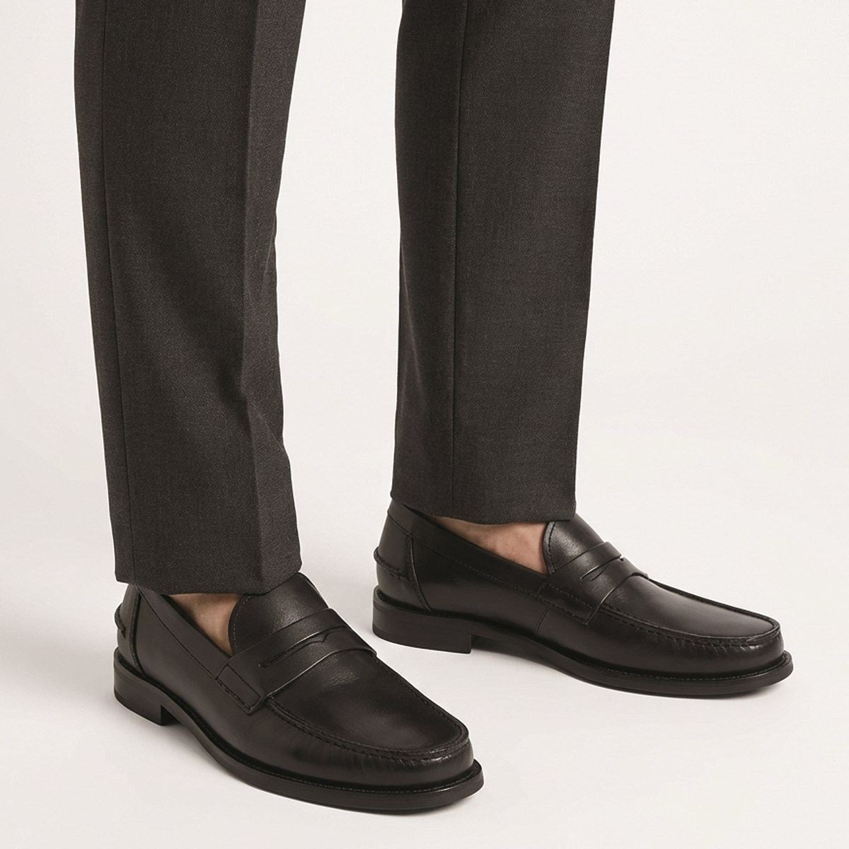 Sorrento Penny Loafer - Black Leather