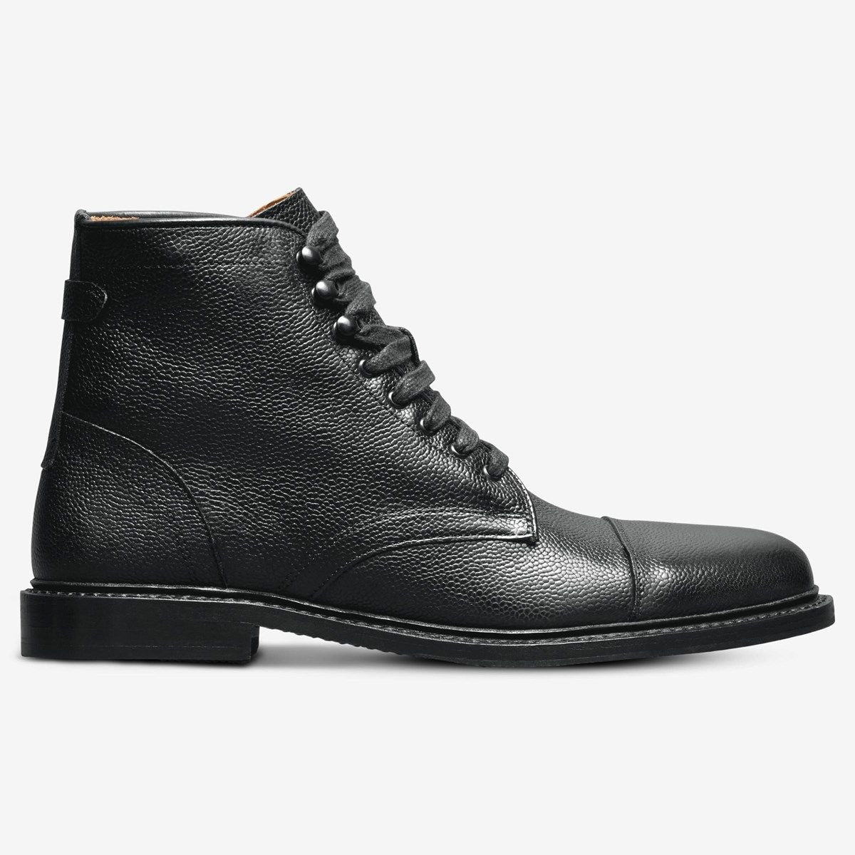 Landon Cap-Toe Boot - Black Leather