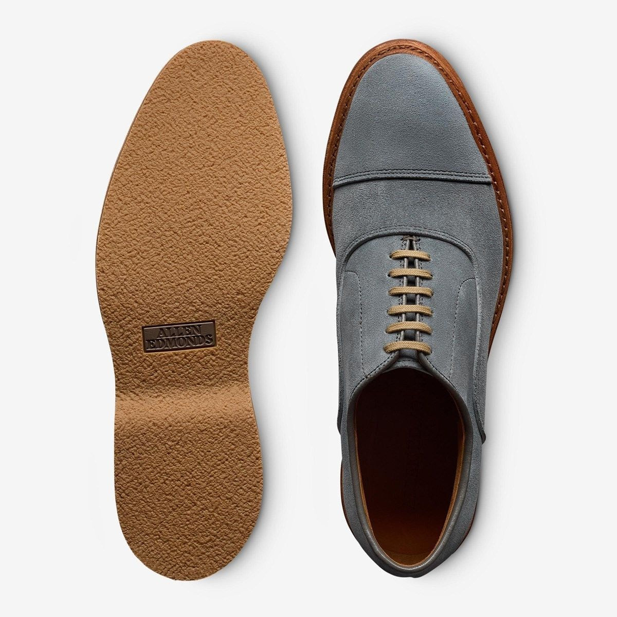 Park Avenue Verse Cap-toe Oxford Dress Shoe - Steel Blue Suede