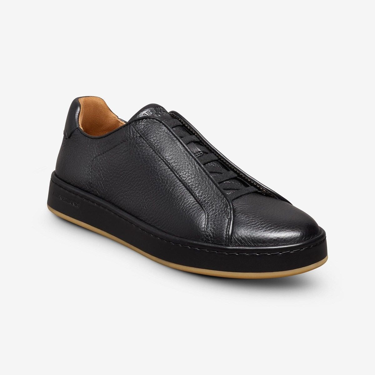Banks Court Slip-on Stretch-lace Sneaker - Black Leather