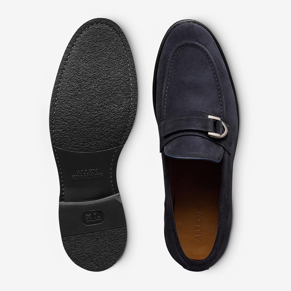 Rollins Buckle Loafer - Navy Suede