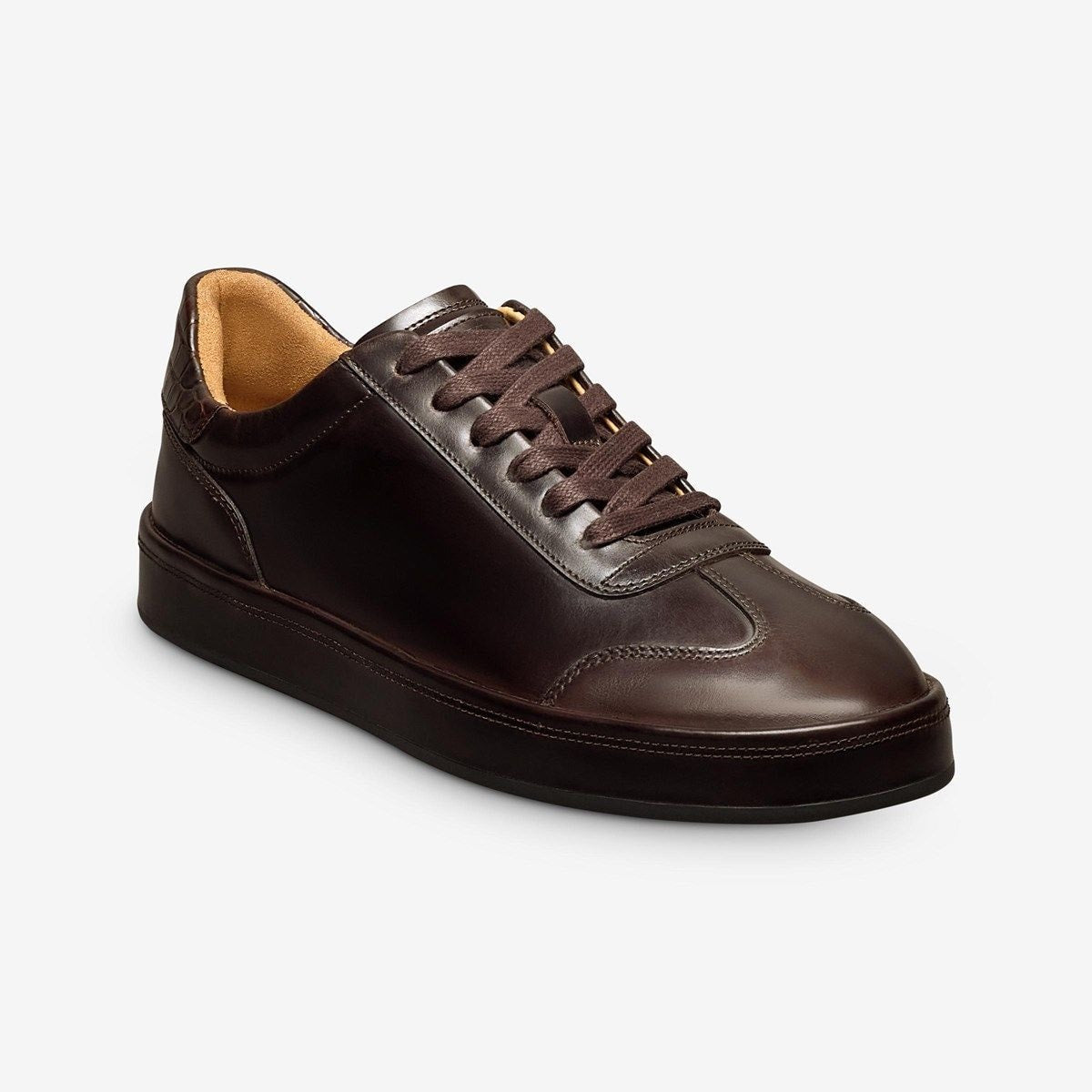 Hawthorne Reserve Lace-Up Sneaker - Deep Brown Calf And Genuine Croc