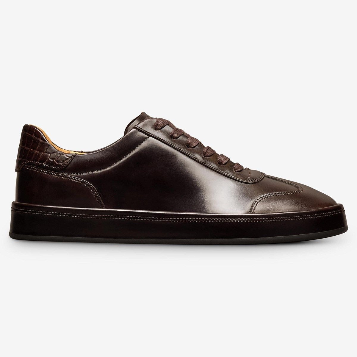 Hawthorne Reserve Lace-Up Sneaker - Deep Brown Calf And Genuine Croc