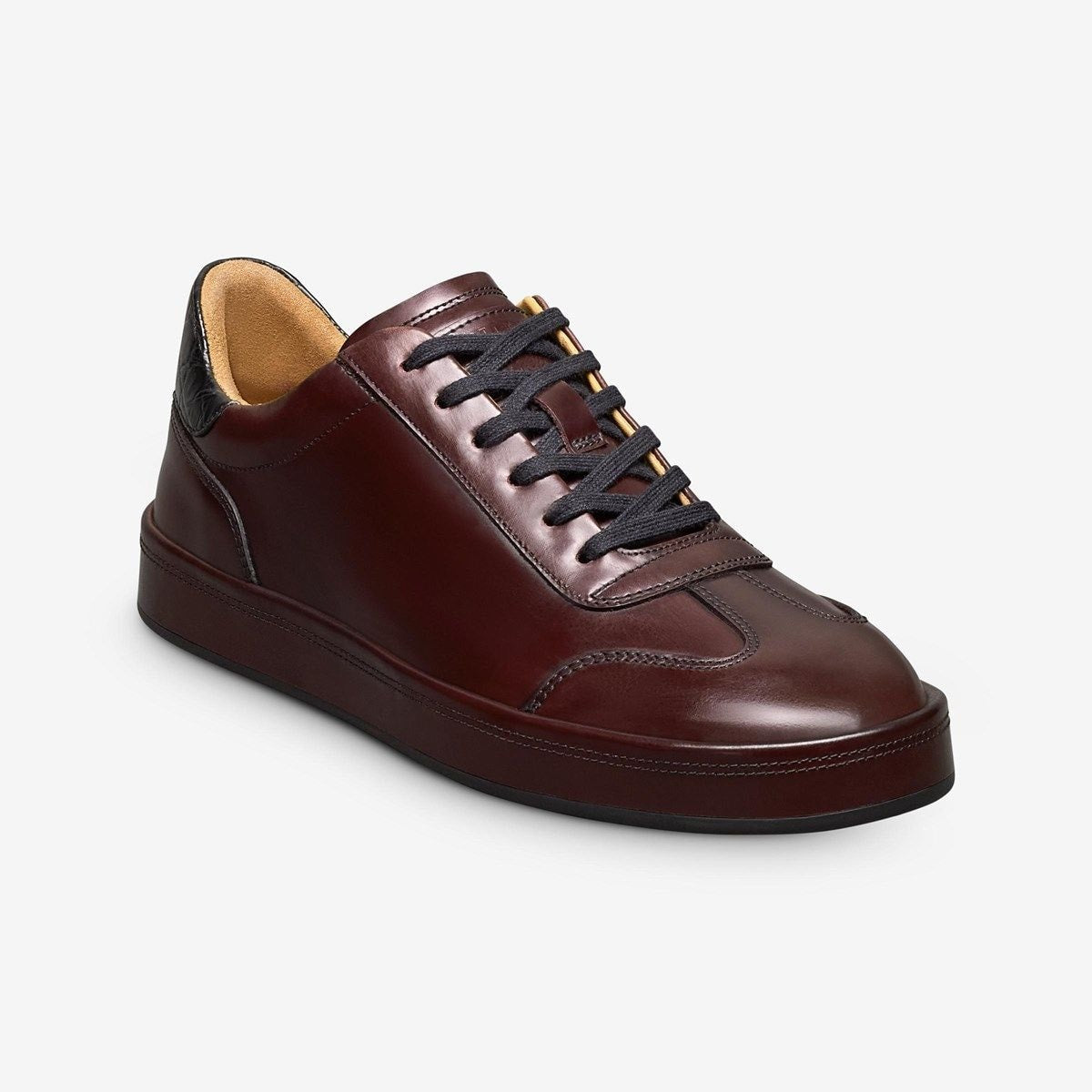 Hawthorne Reserve Lace-Up Sneaker - Bordeaux Calf And Genuine Croc