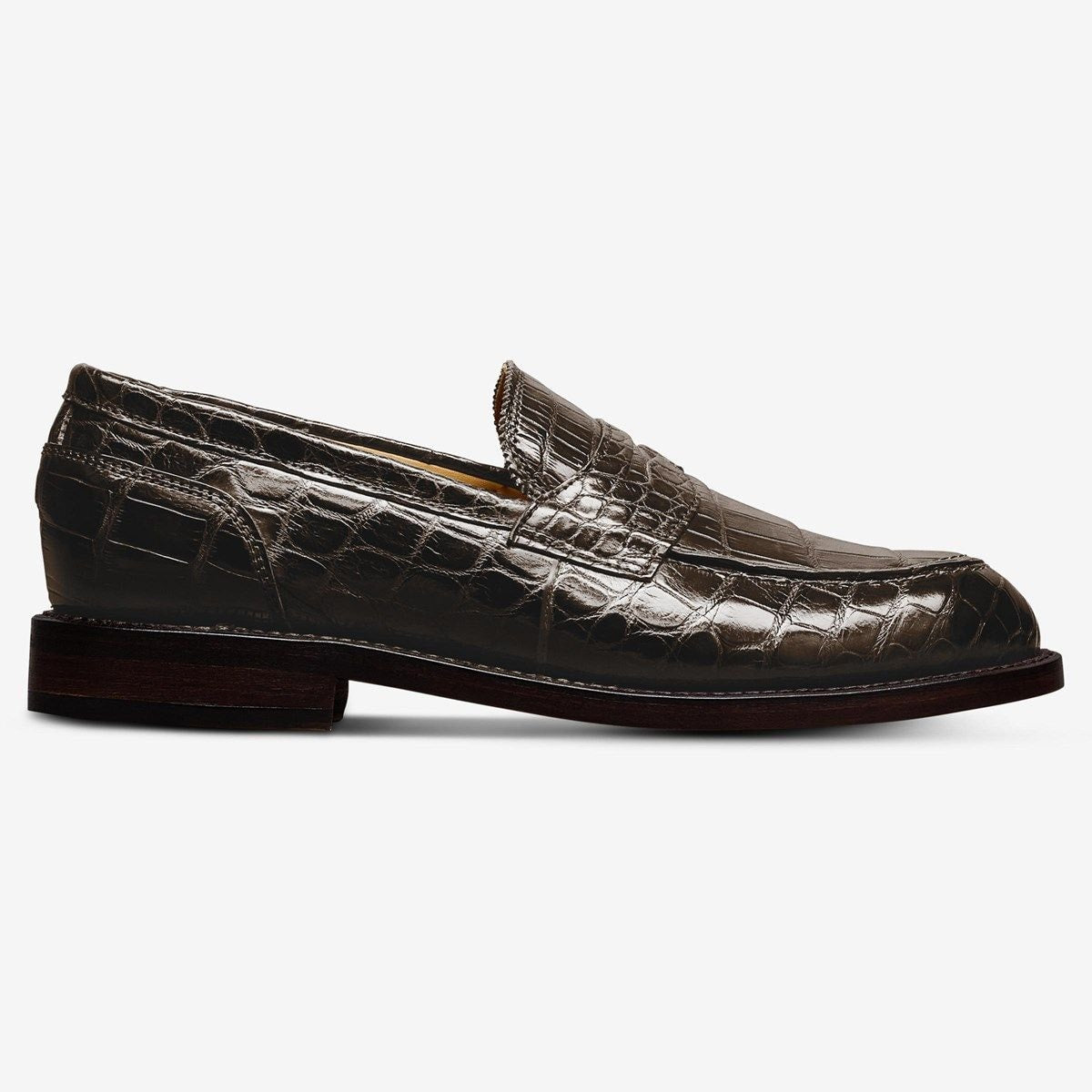 Miller Reserve Penny Loafer - Dark Brown Genuine Crocodile