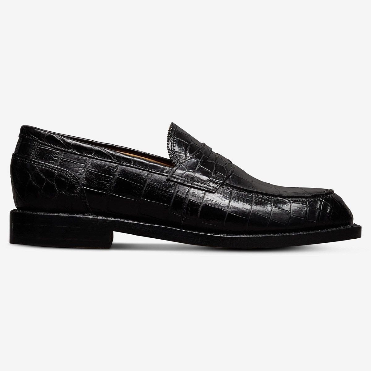 Miller Reserve Penny Loafer - Black Genuine Crocodile