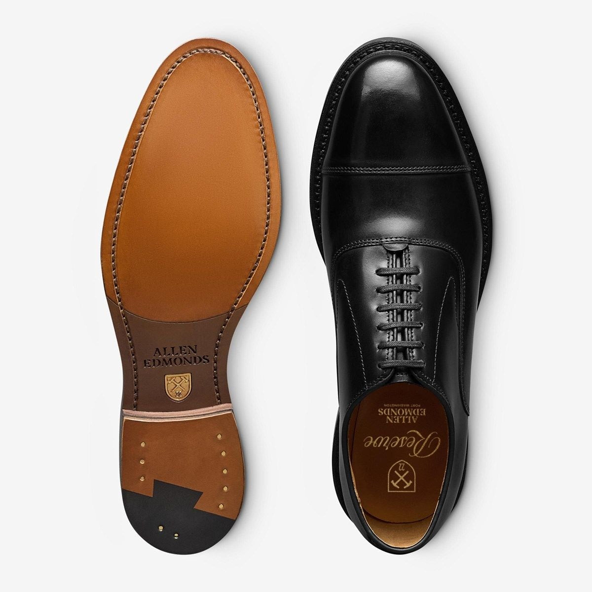 Manhattan Reserve Cap-toe Oxford Dress Shoe - Black Leather