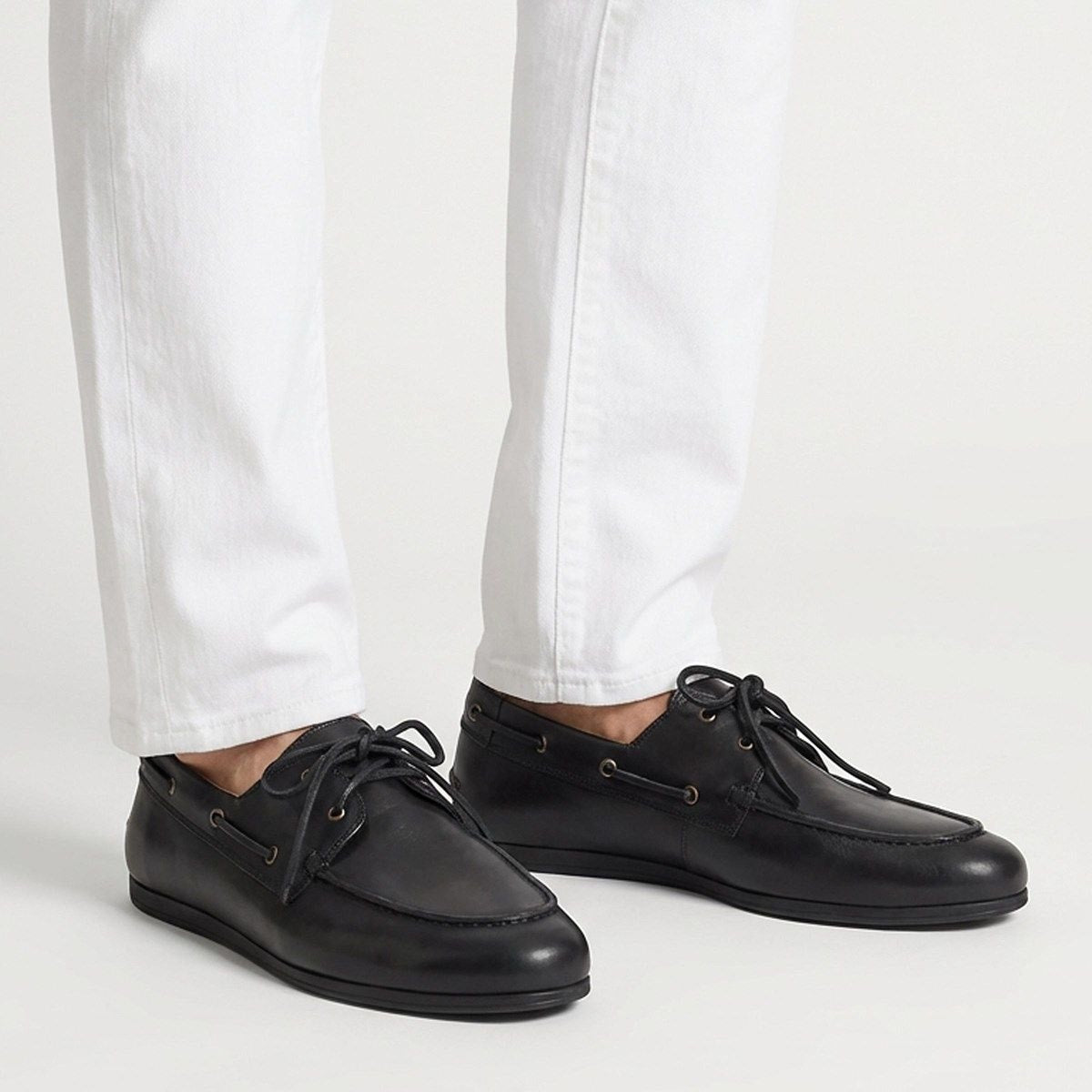 Aruba Boat Shoe - Black Chromexcel Leather