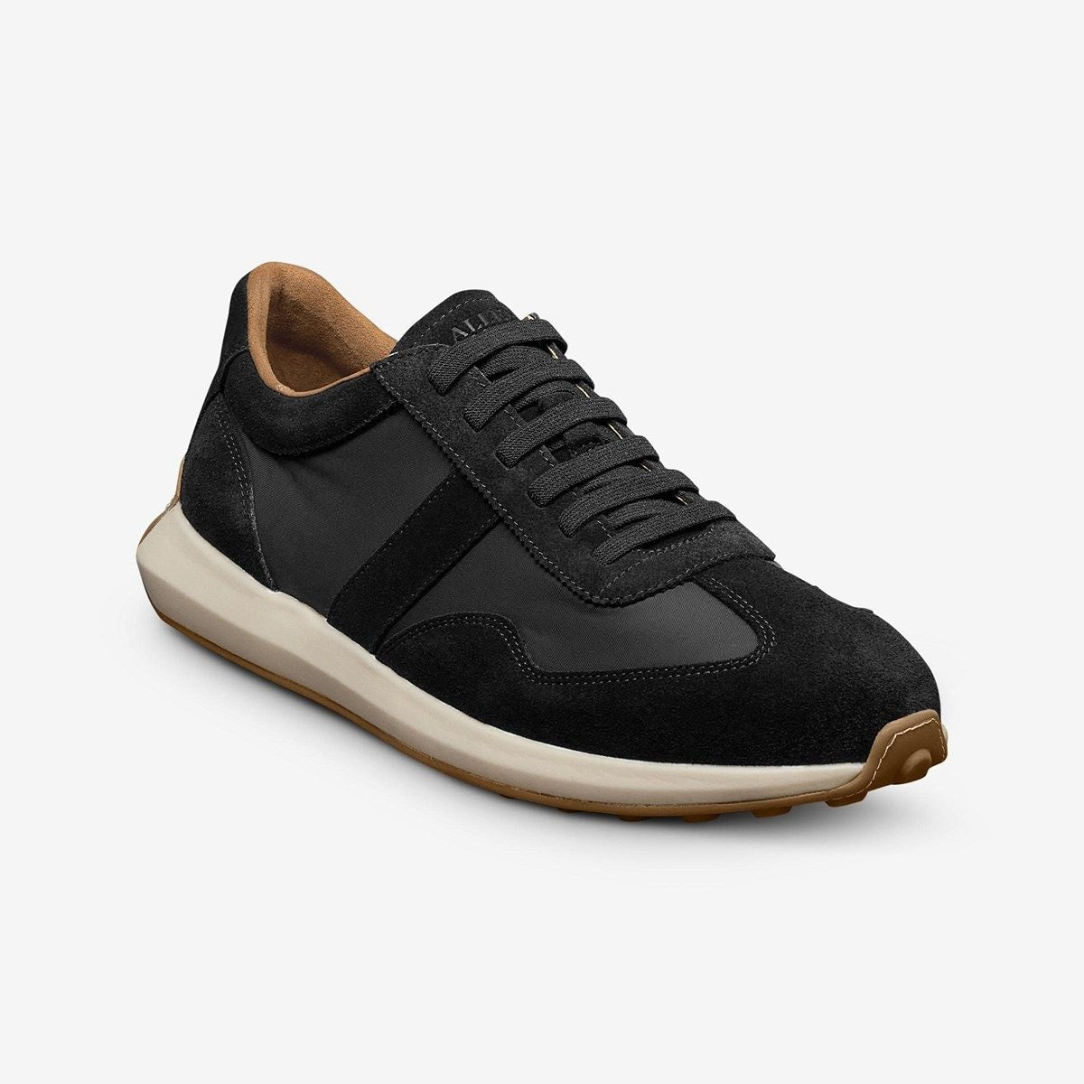 Luka Slip-on Stretch-lace Sneaker - Black Nylon And Leather