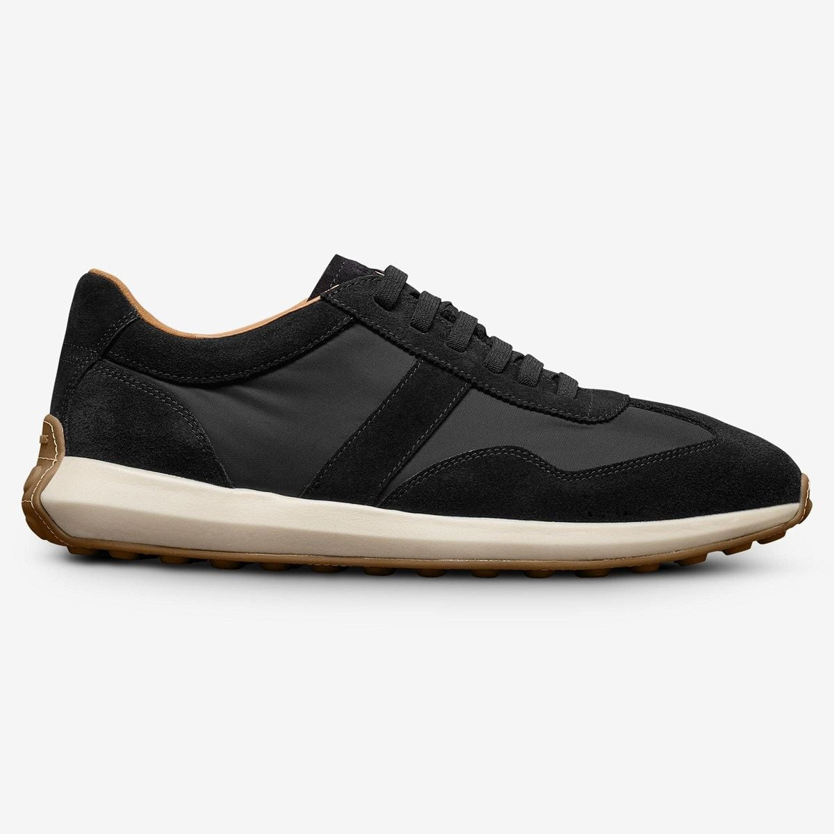 Luka Slip-on Stretch-lace Sneaker - Black Nylon And Leather