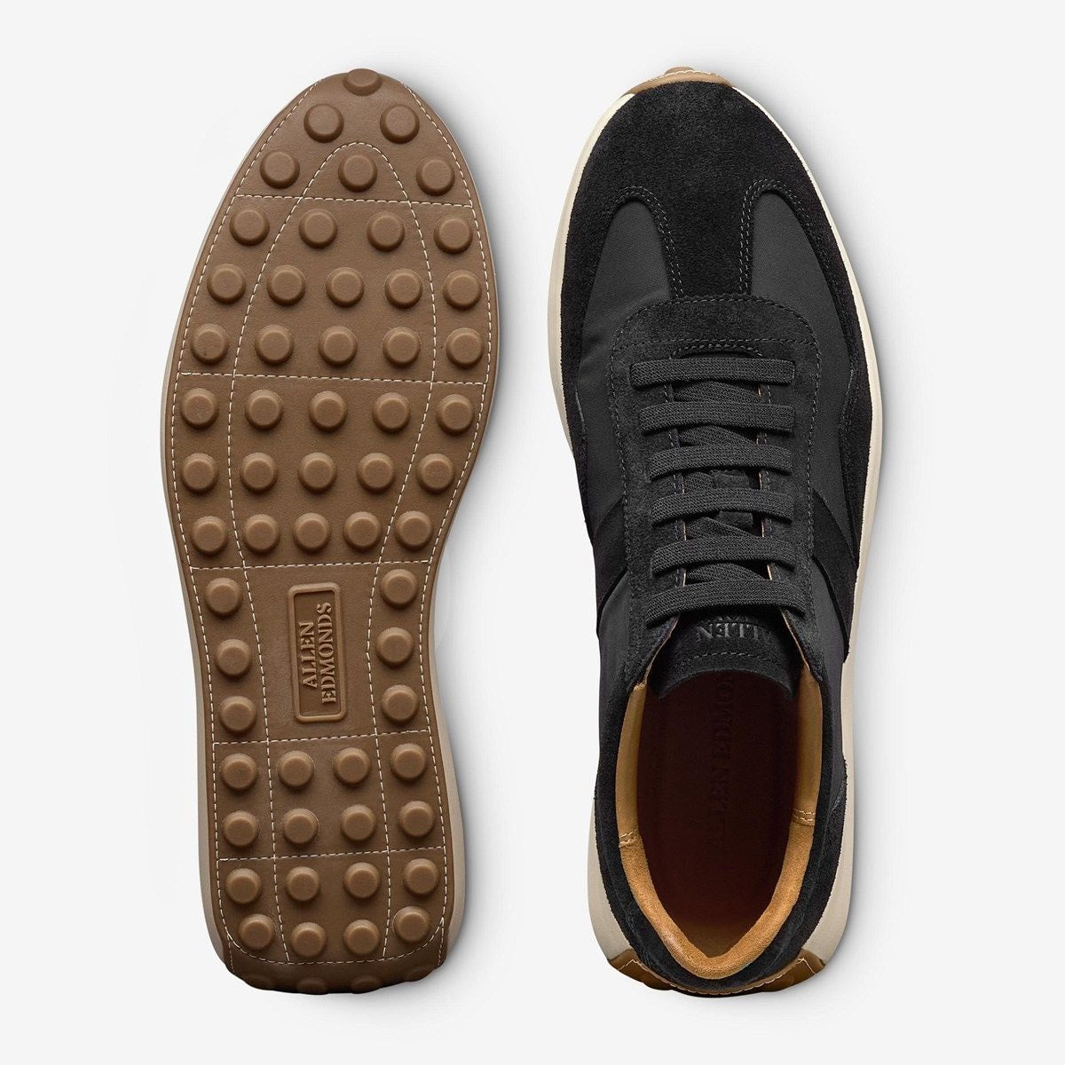 Luka Slip-on Stretch-lace Sneaker - Black Nylon And Leather