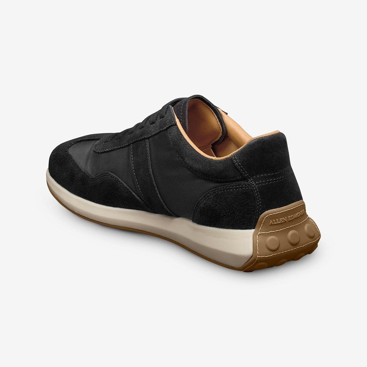 Luka Slip-on Stretch-lace Sneaker - Black Nylon And Leather