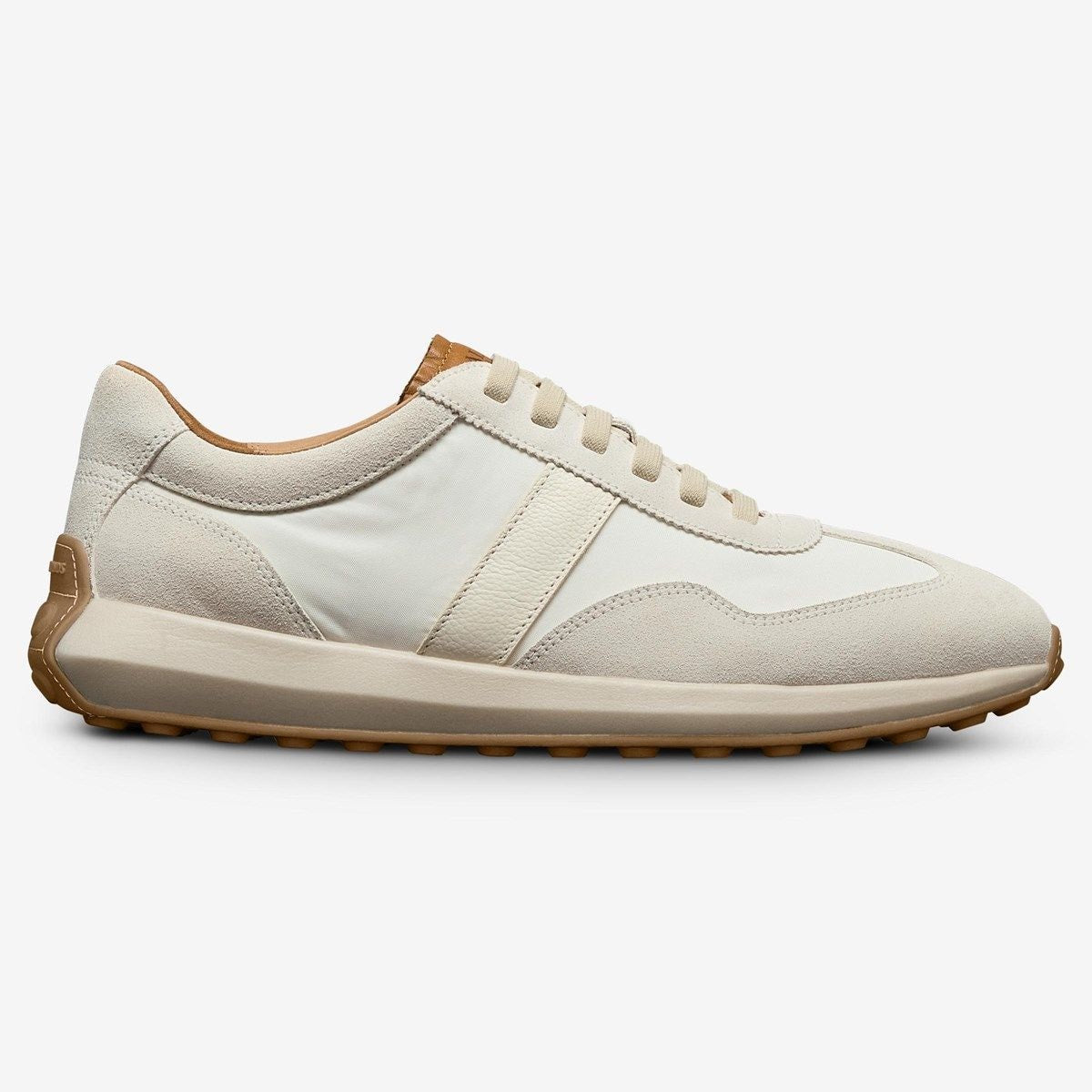 Luka Slip-on Stretch-lace Sneaker - White Nylon And Suede