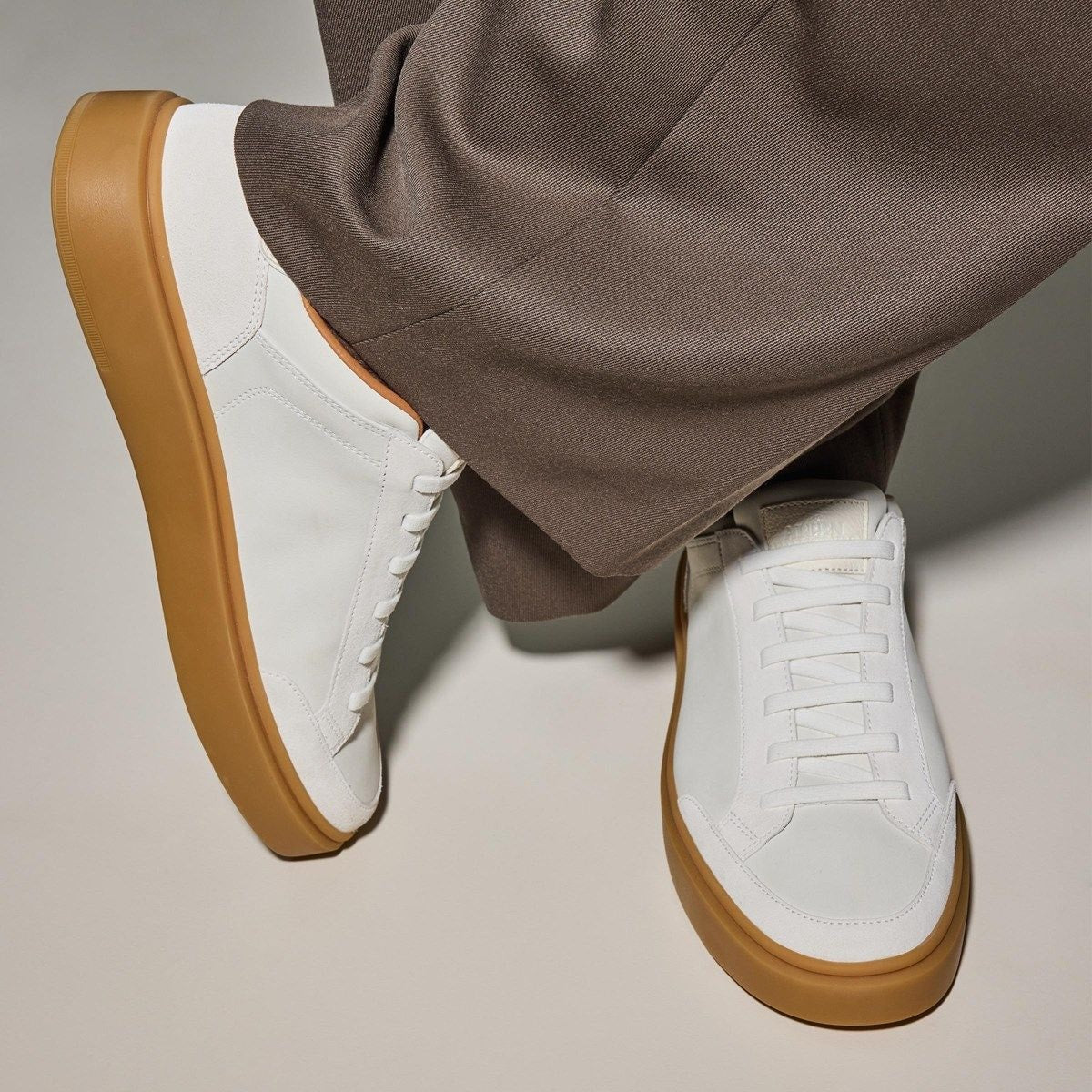Oliver Slip-on Stretch-lace Sneaker - White Suede