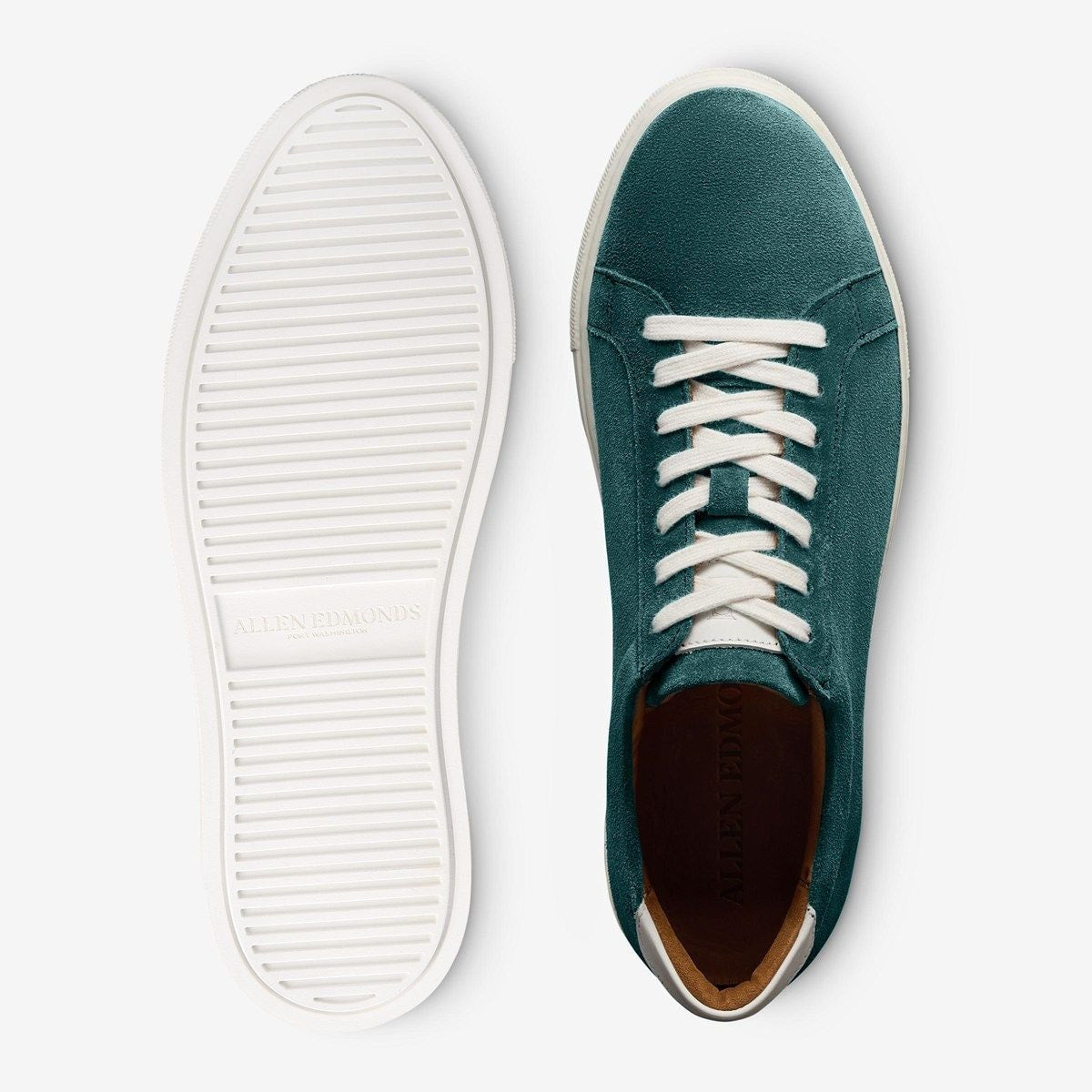 Courtside Lace-up Sneaker - Peacock Teal Suede